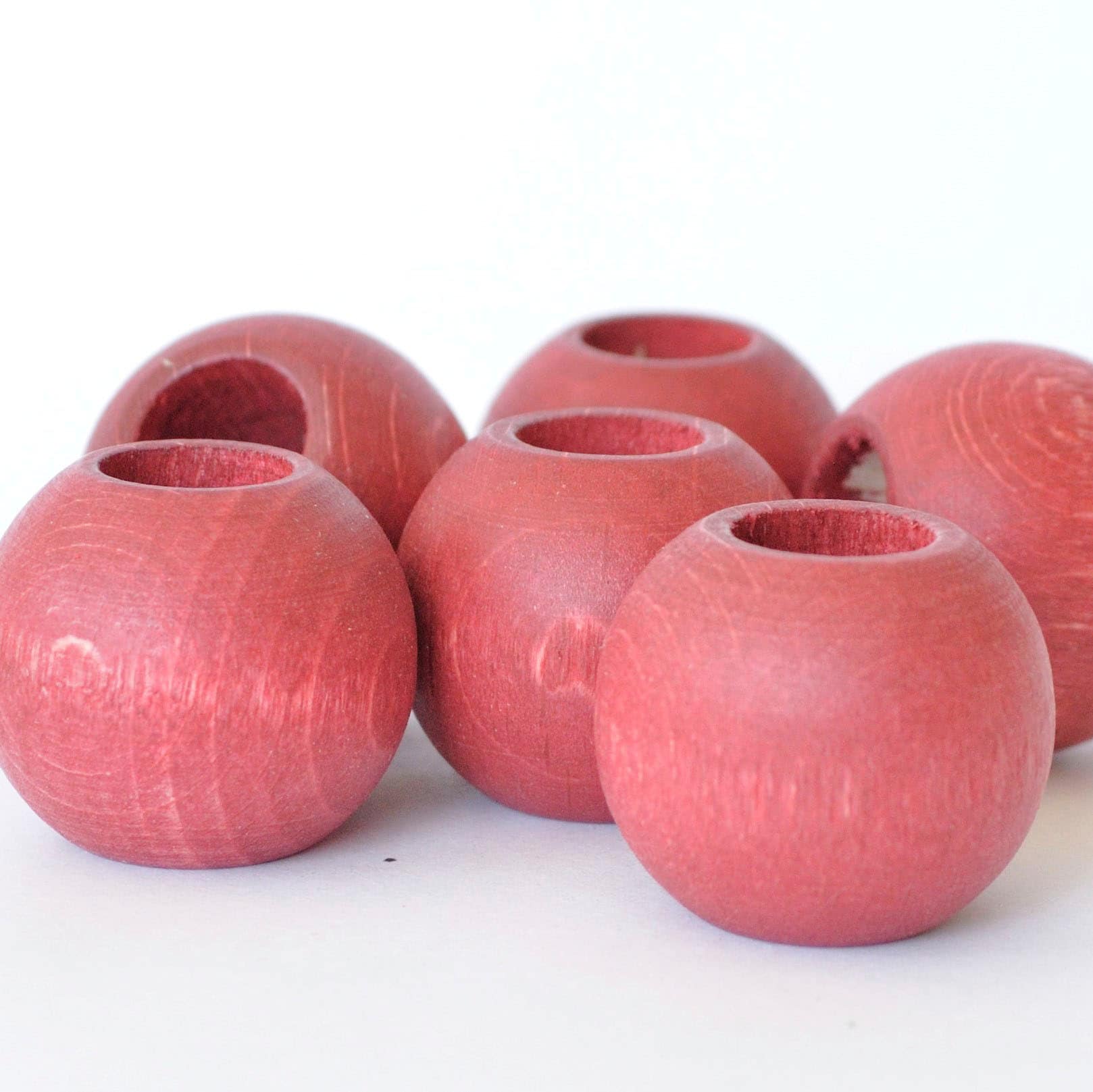 Kutti Gardinenbefestigungen Ersatzteile »Holzkugel, Schlaufenkugel, Ø 25 mm« Deko für Raffrollos und Scheibengardinen