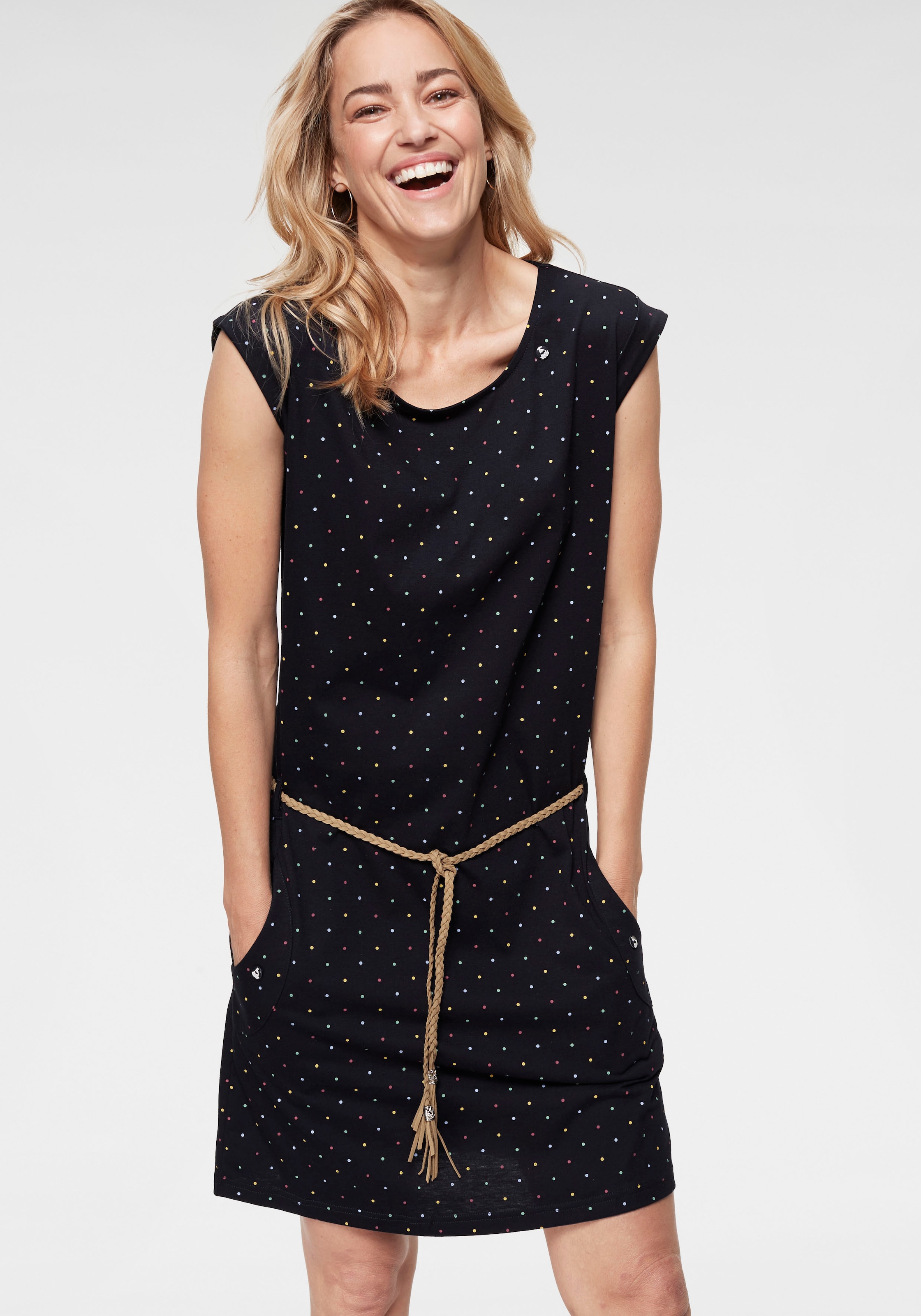 Shirtkleid (Set, mit Bindegürtel)