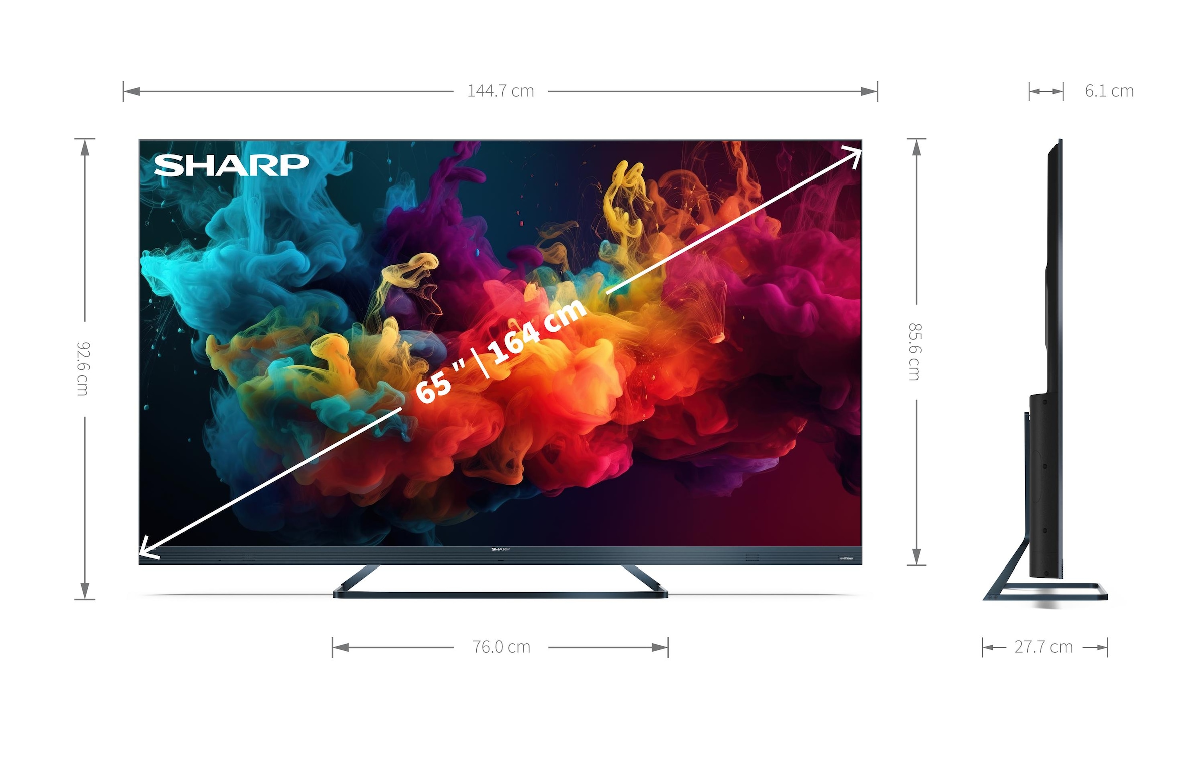 Sharp LED-Fernseher »65FQ5EG«, 4K Ultra HD, Google TV