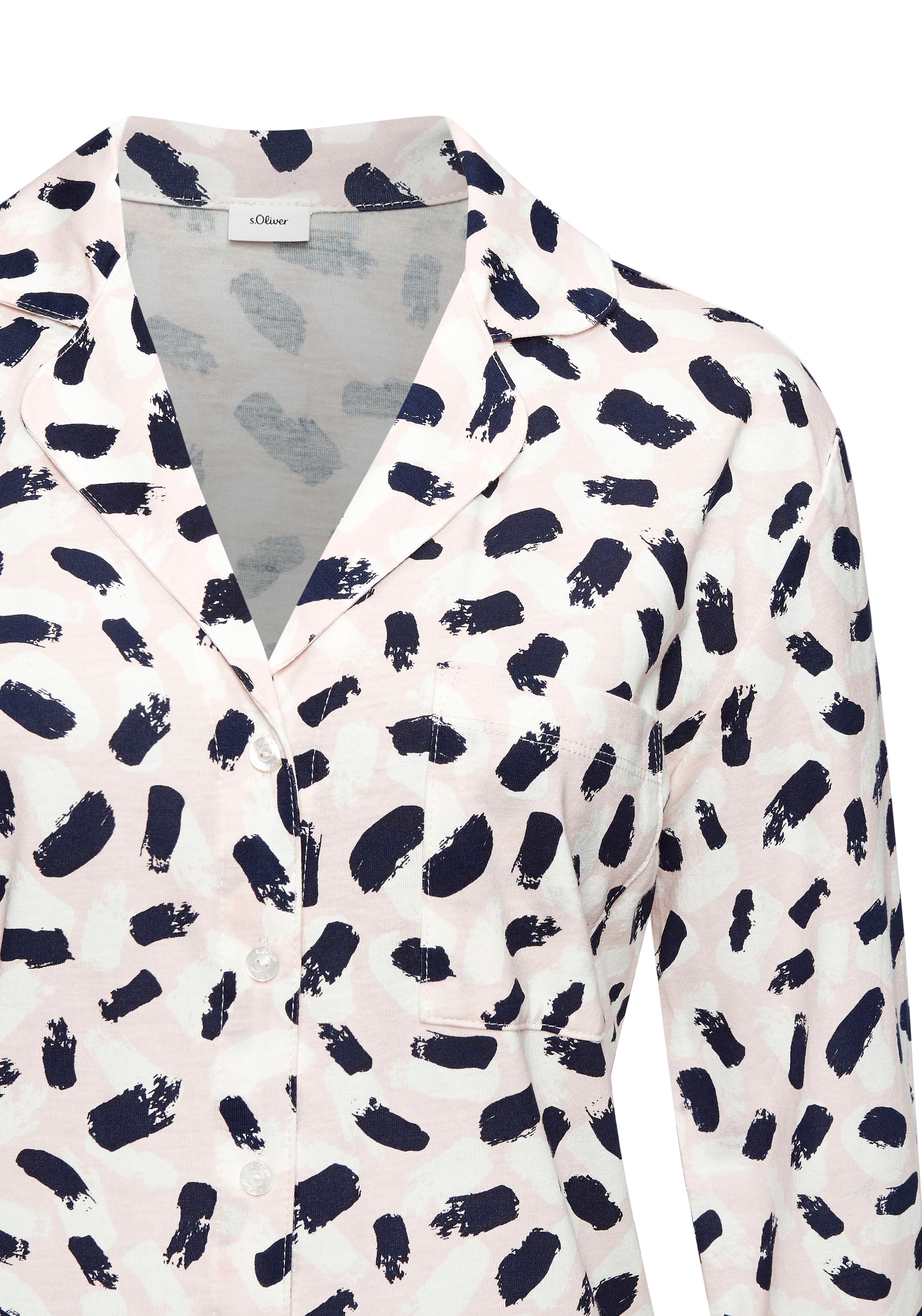 s.Oliver Haut de pyjama mit schönem Alloverdruck