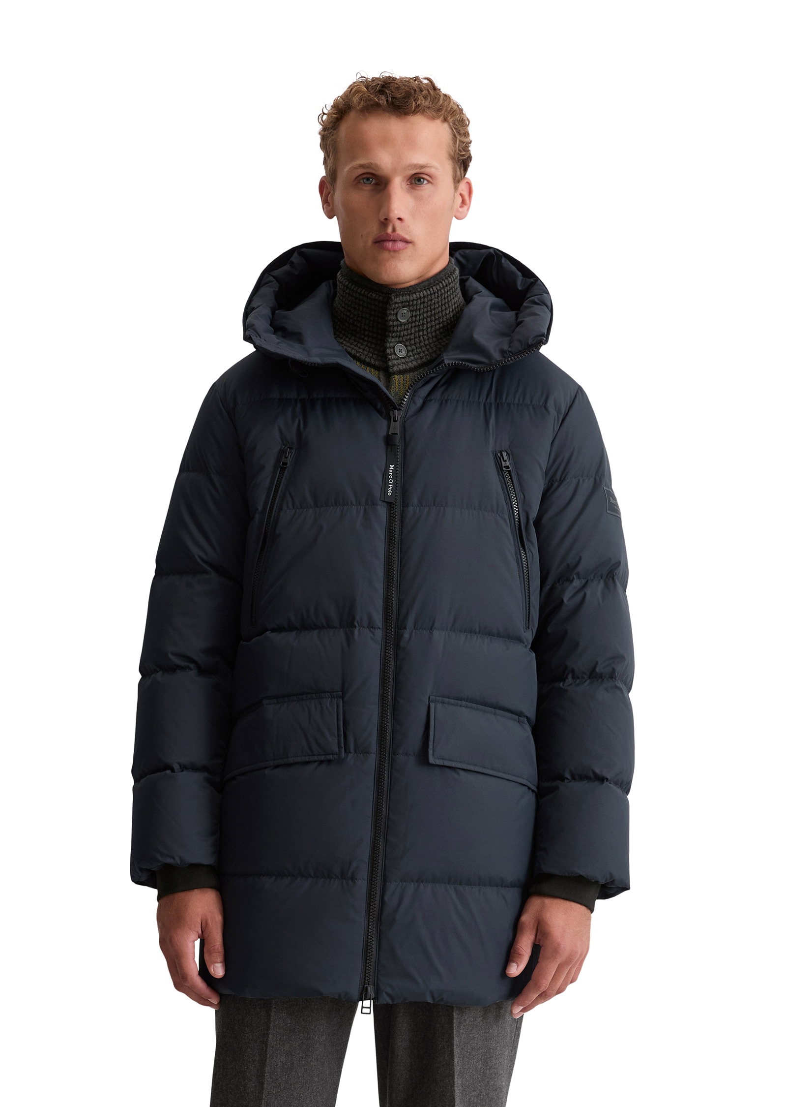 Image of Marc OPolo Daunenjacke mit Kapuze Pufferjacke, regular fit, eingesetzte, elastische Ärmelabschlüsse