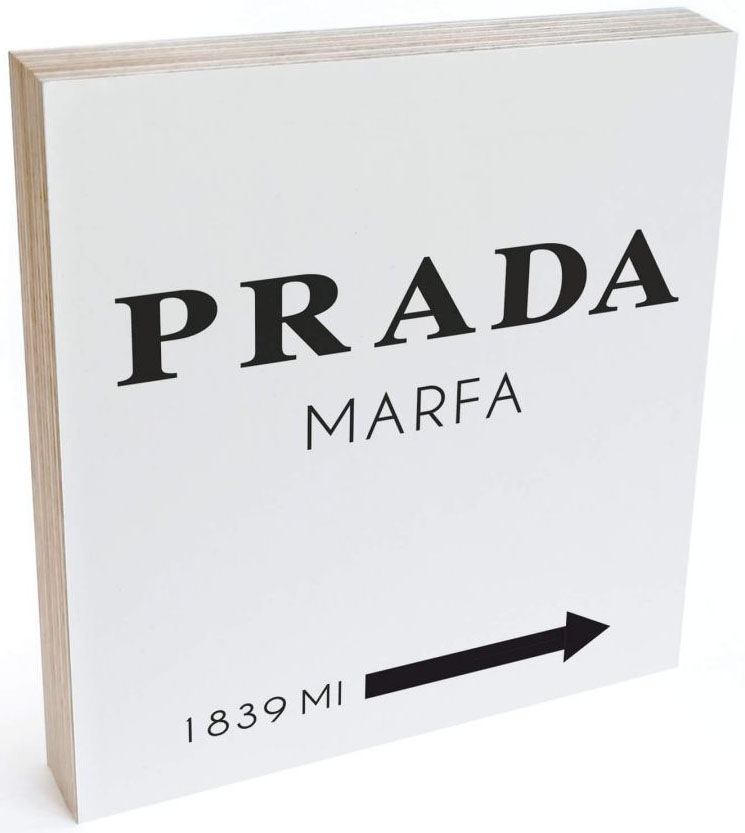 Image of Wall-Art Holzbild »Tischdeko Prada Marfa Holzbild«, (1 St.) bei Ackermann Versand Schweiz