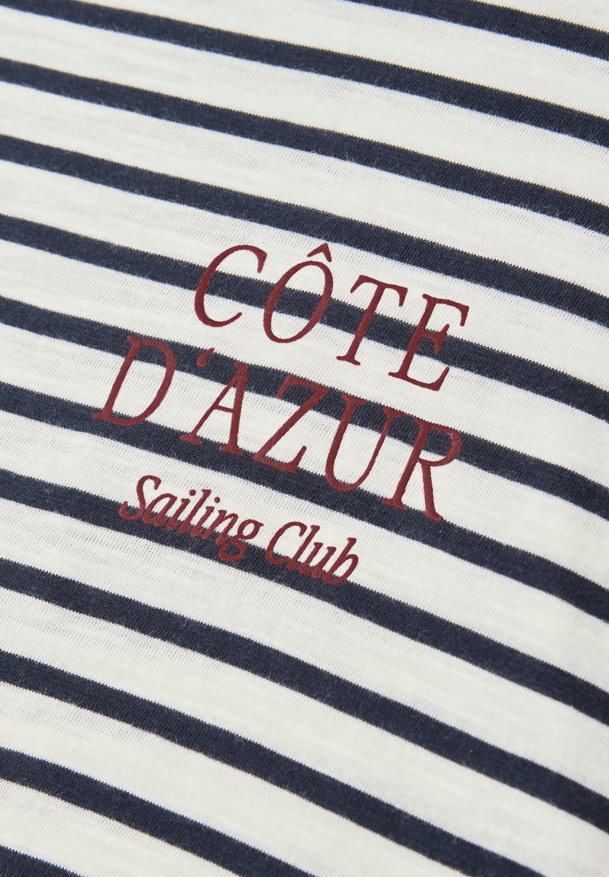 STREET ONE Shirt à col rond Sommershirt mit Streifen