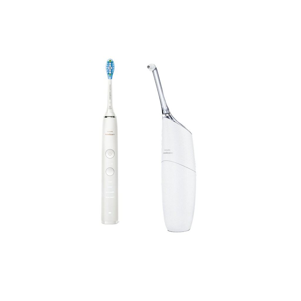 Philips Elektrische Zahnbürste »Set Zahnbürste Diamond Clean 9000 mit Munddusche Airfloss«