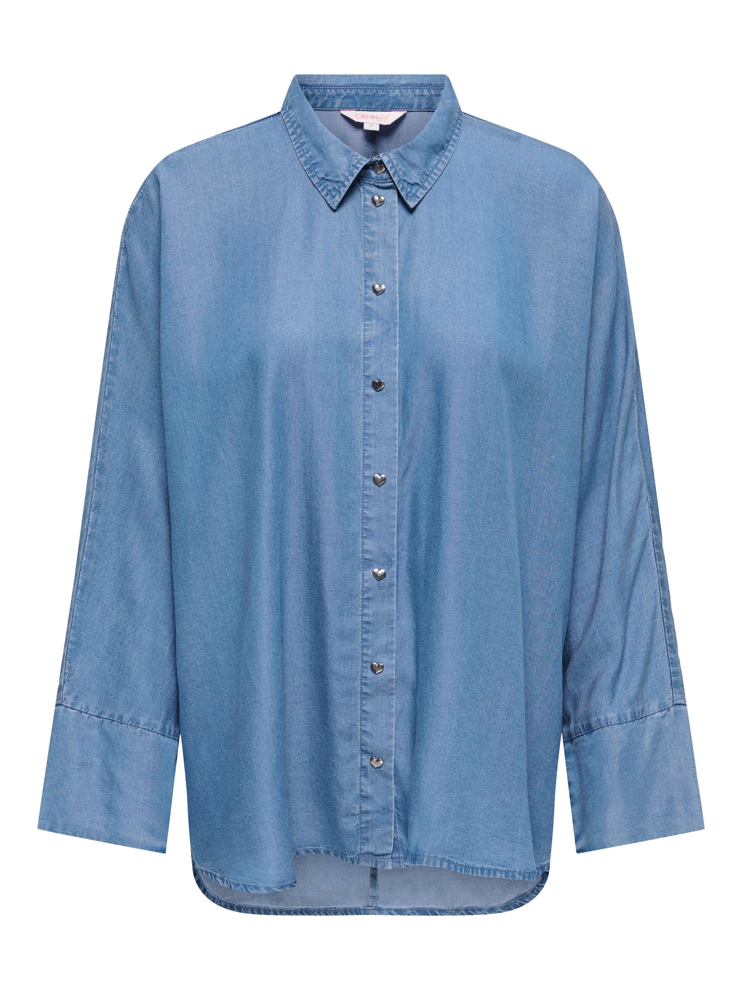Image of ONLY Jeansbluse "ONLGRACE-CHARIS LIFE L/S SHIRT WVN CS FR" Viskose, Denim Look