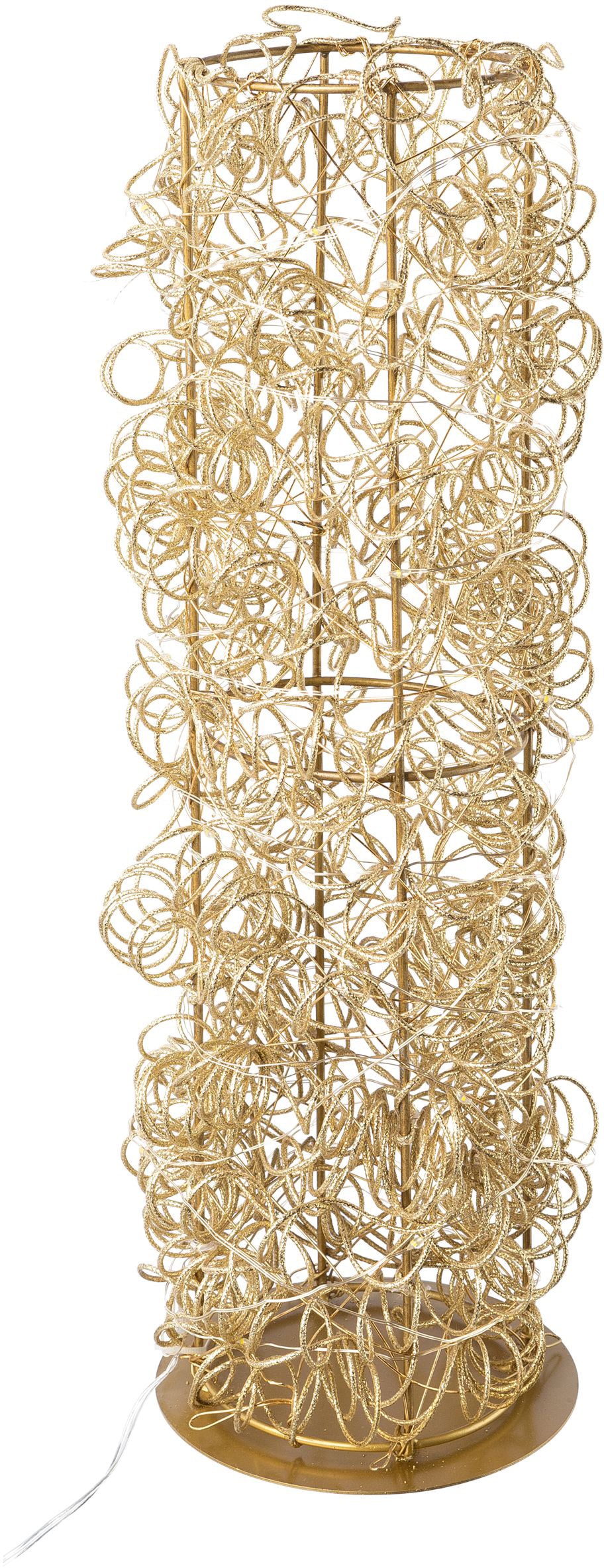 Image of Creativ light Dekoobjekt "Metalldraht-Tower" Zylinder aus Draht, batteriebetrieben, mit Timerfunktion