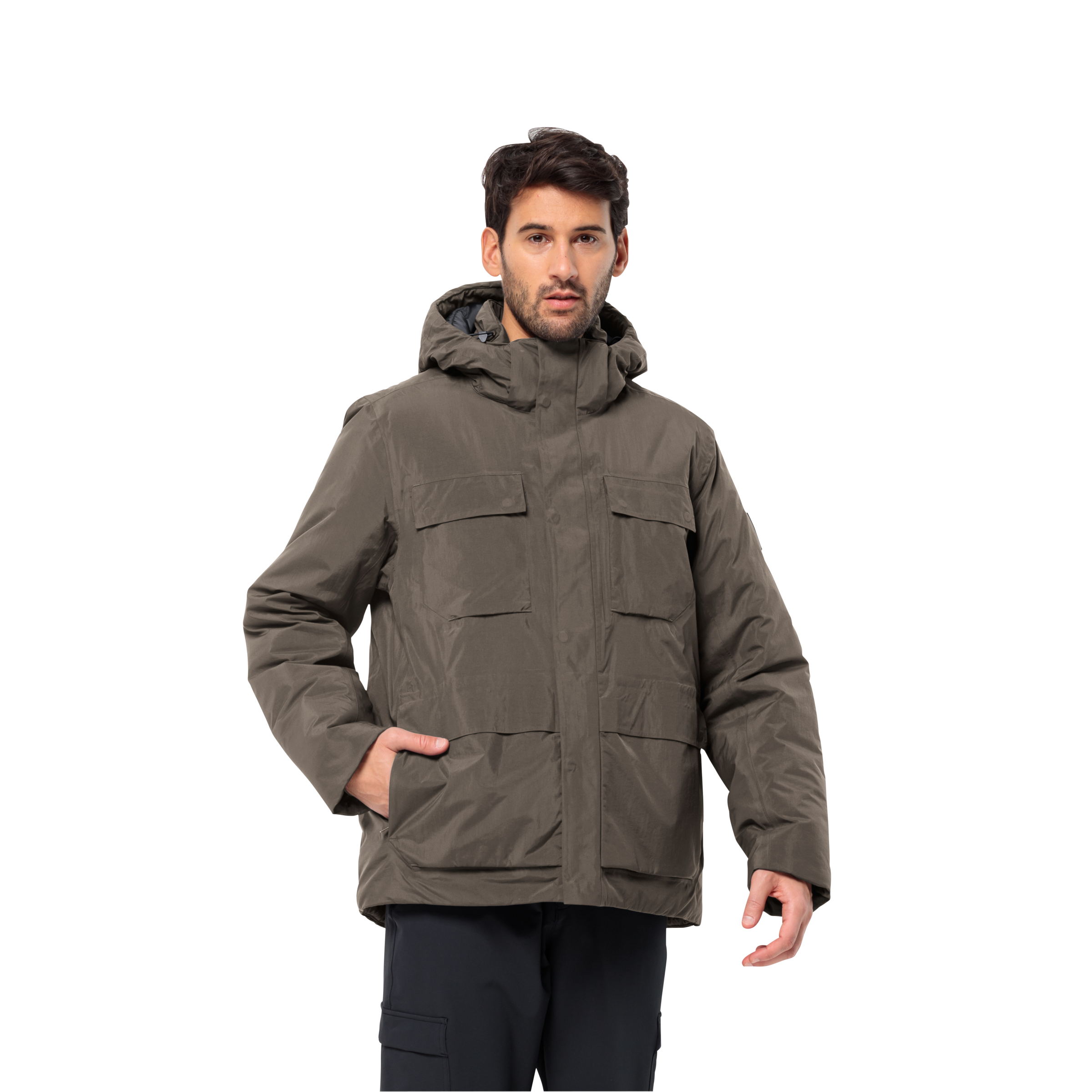 Outdoorjacke »TEXTOR UTILITY JKT M«, mit Kapuze, mit Kunstfaserfüllung