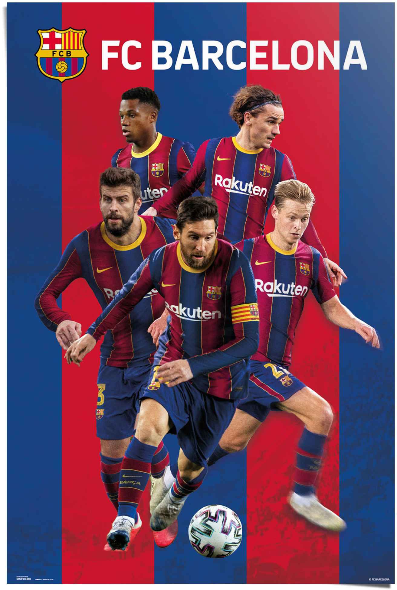 Image of Reinders! Poster »FC Barcelona Camp Nou - Spanien - Spieler«, (1 St.) bei Ackermann Versand Schweiz