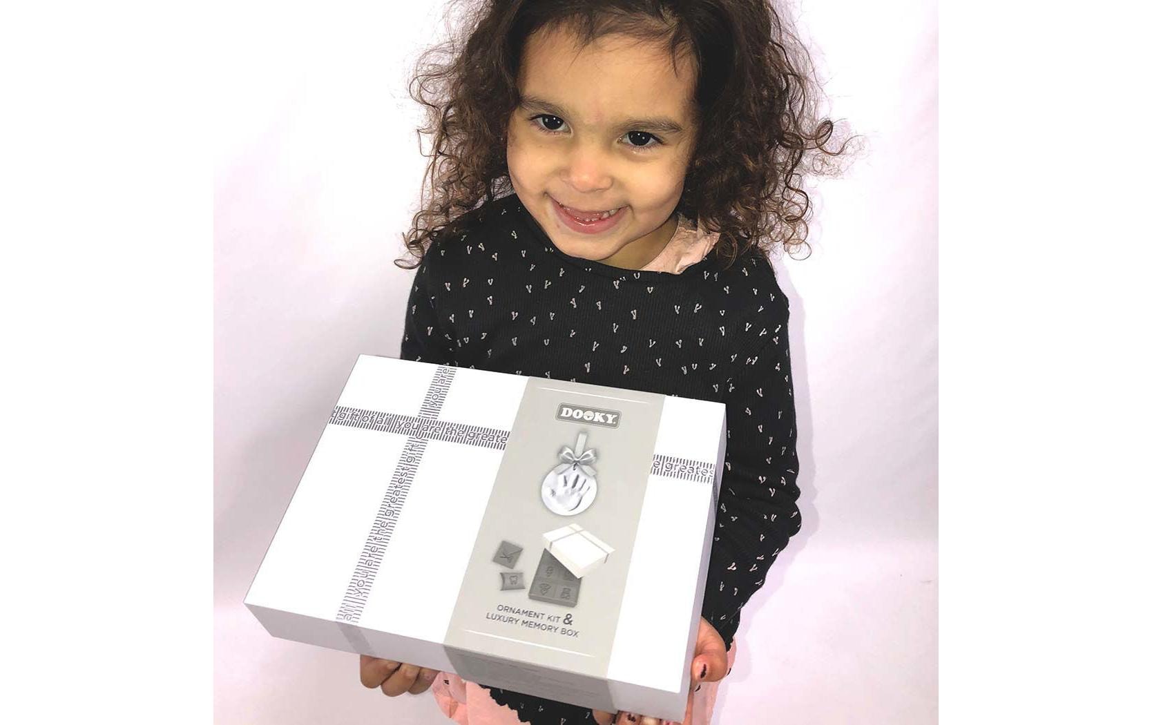 Dooky Set créatif »Medaillonabdruck und Erinnerungsbox Rund, 16,5 x 24 x 5,2 cm«