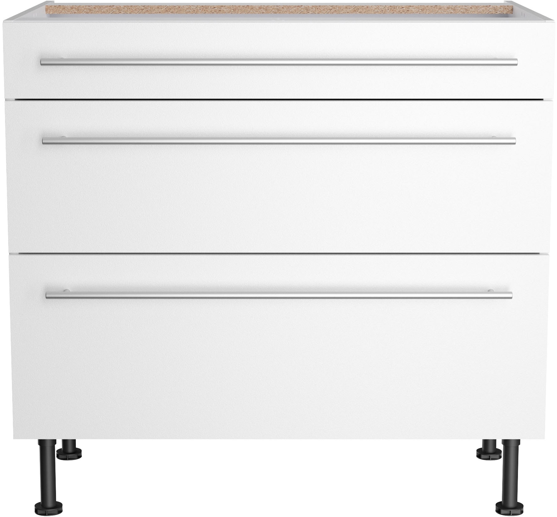 KOCHSTATION Unterschrank »KS-Bern2«, Breite 90 cm, 1 Schubkasten, 2 Auszüge