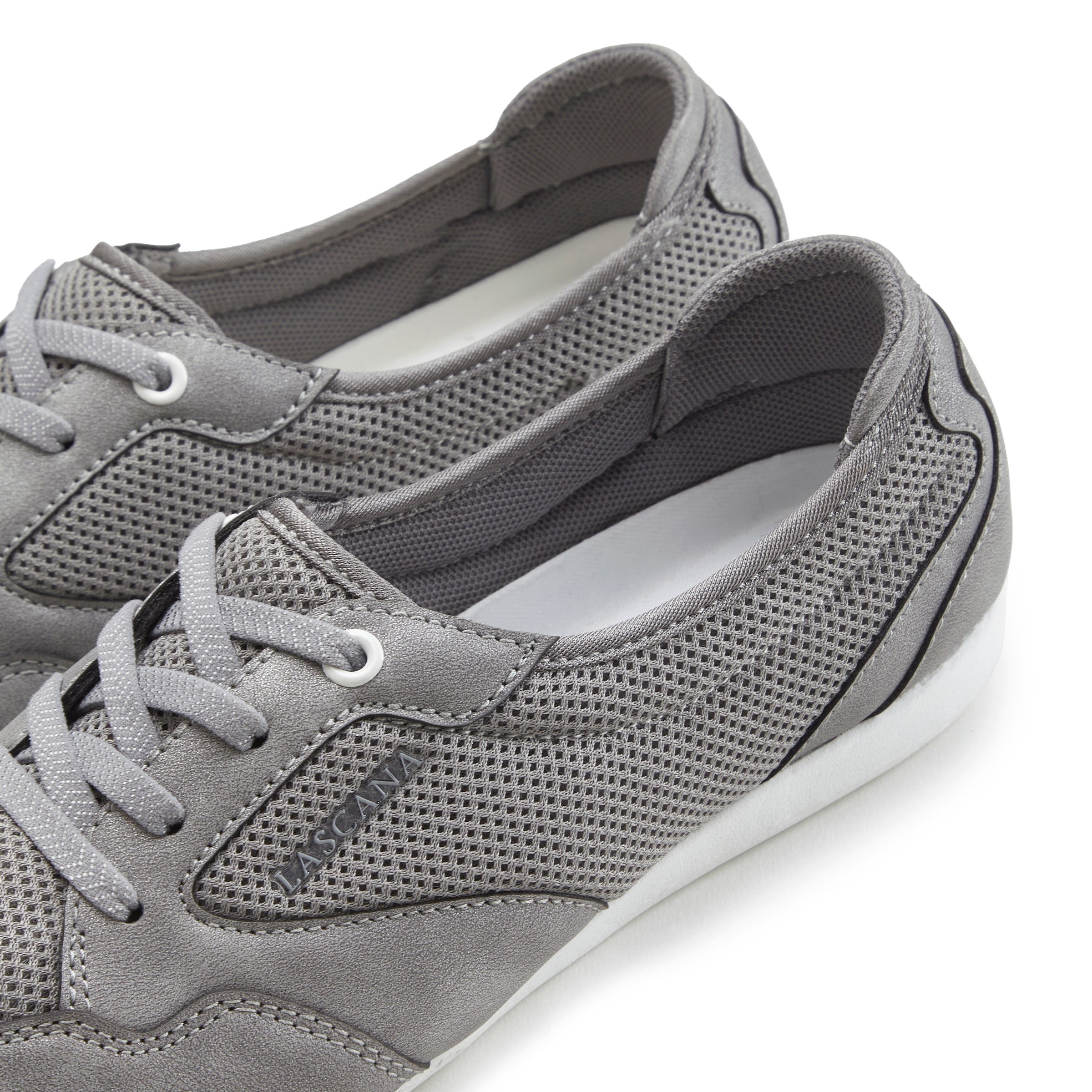 LASCANA Sneaker »Freizeitschuh, Halbschuh,«, in modischer Mesh-Optik zum Reinschlüpfen VEGAN