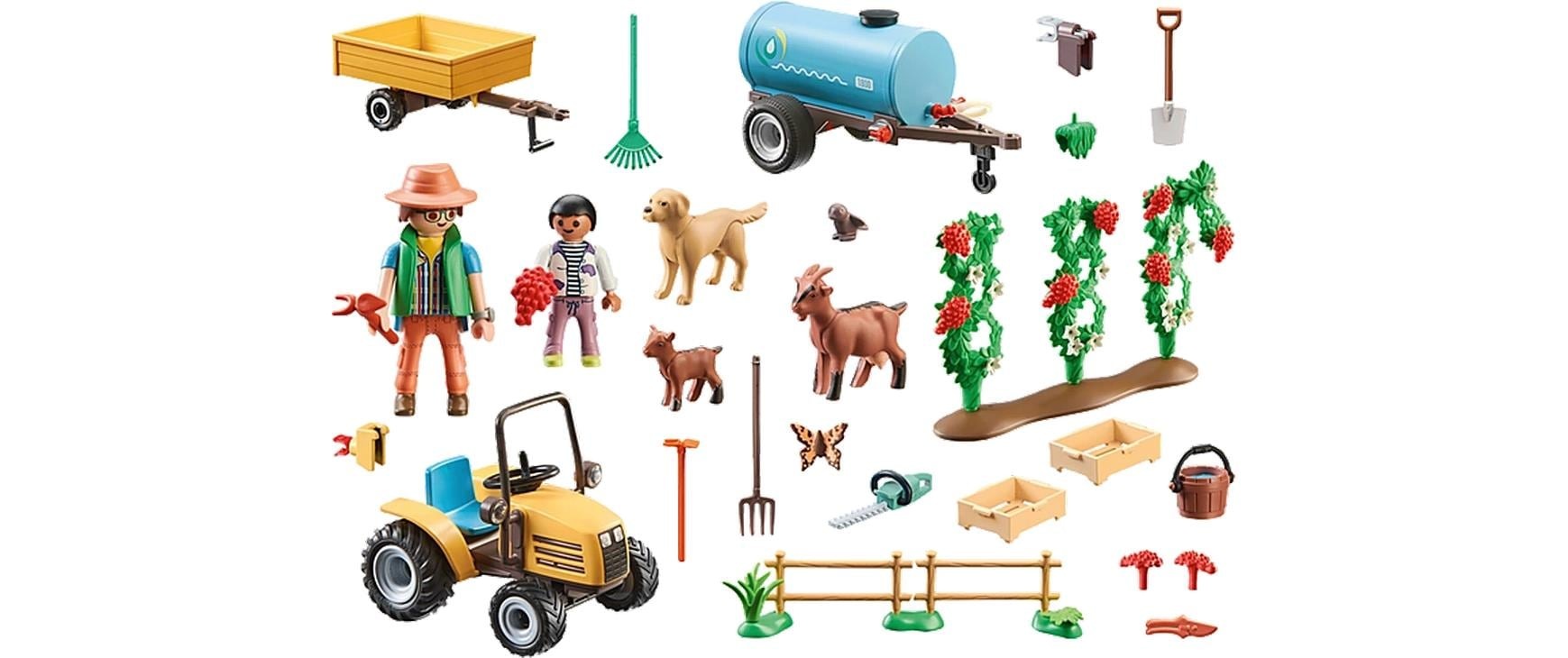 Playmobil® Spielbausteine »Country Traktor mit Anhänger und Wassertank 71442«, (117 St.)