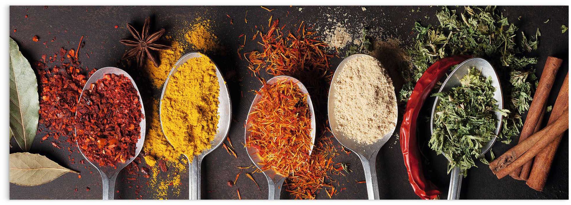 Image of Reinders! Glasbild »Glasbild Gewürzküche Gewürze - Essen - Kochen«, Gewürze, (1 St.) bei Ackermann Versand Schweiz