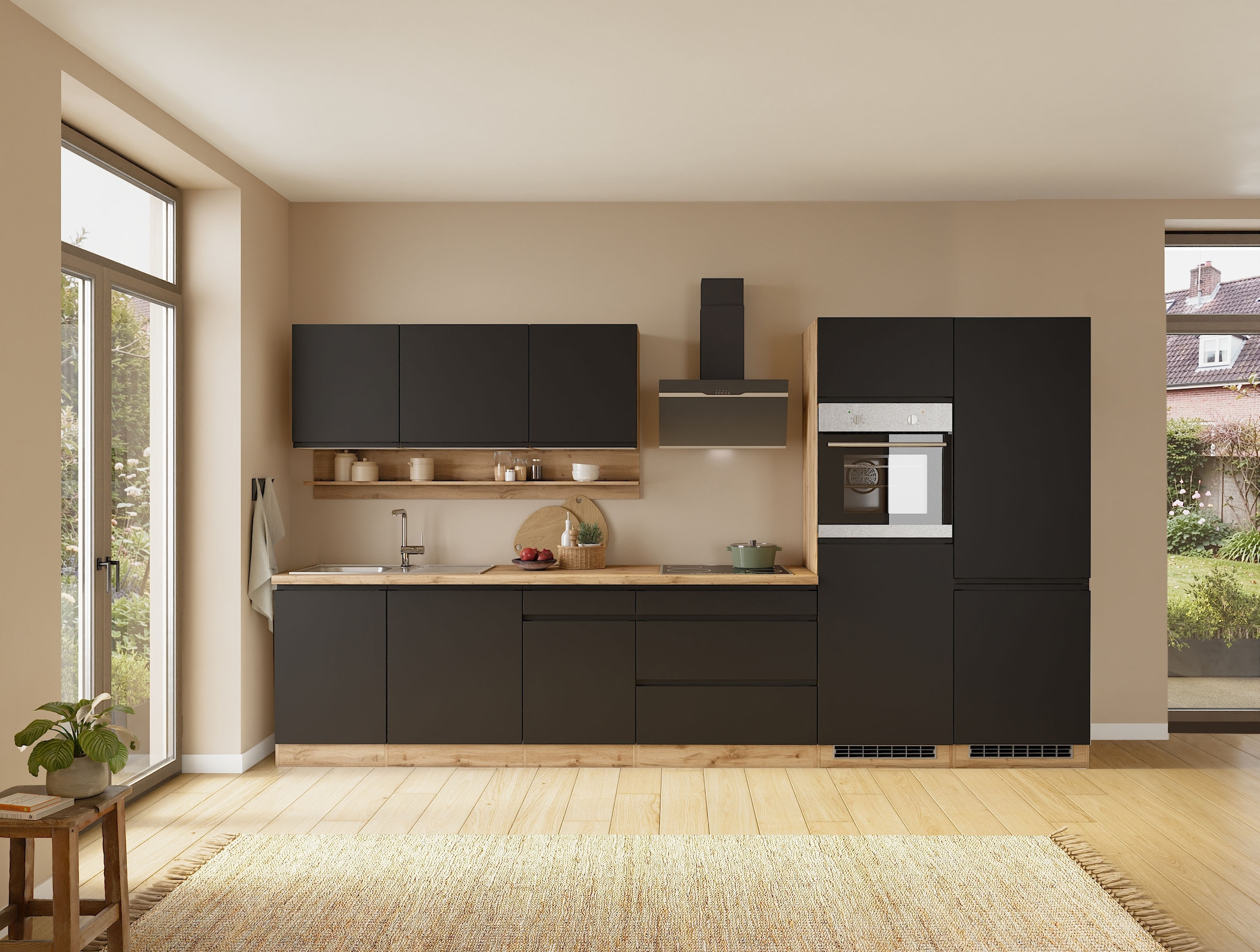 KOCHSTATION Armoire réfrigérée encastrable »KS-Virginia,neu in verbesserter Ausführung« Rangement, Softclose,  largeur 60 cm, hauteur 200 cm, niche pour réfrigérateur L/H/P : 56/178/55 cm