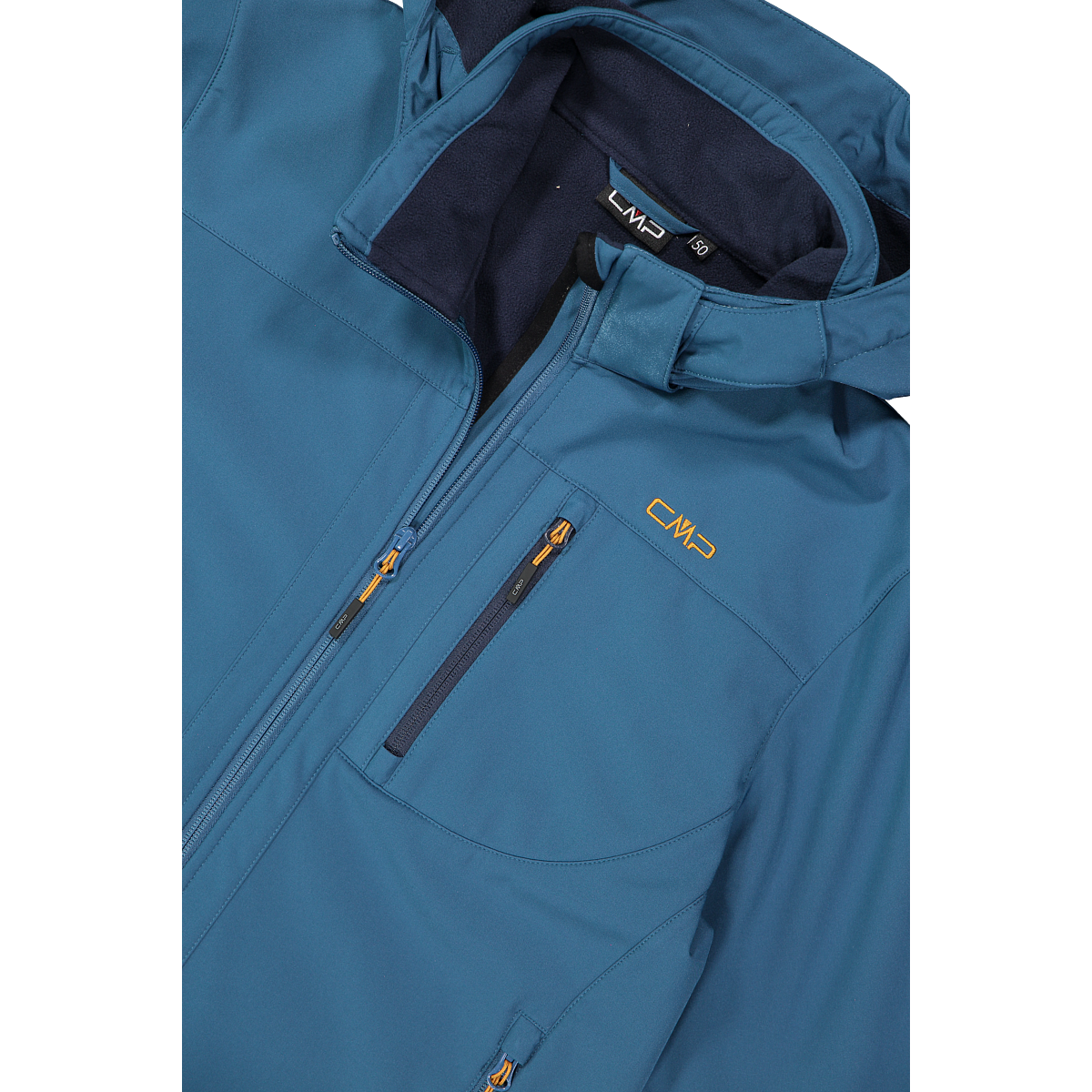 CMP Softshelljacke mit Kapuze Wasserabweisend & Winddicht & Atmungsaktiv, Übergangsjacke