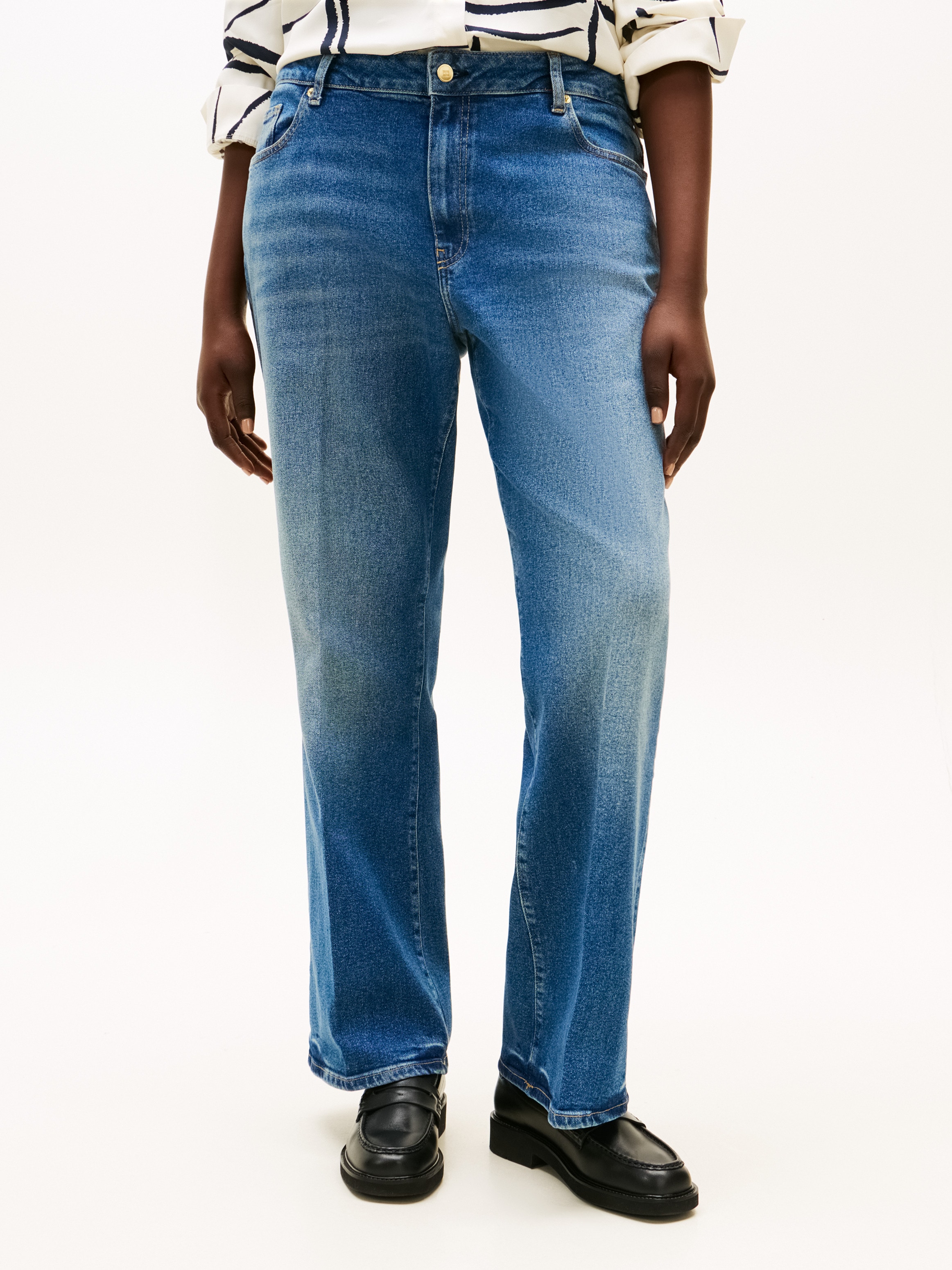 Image of Tommy Hilfiger Curve Bootcut-Jeans "CRV DNM GLOW BOOTCUT RW" in grossen Grössen