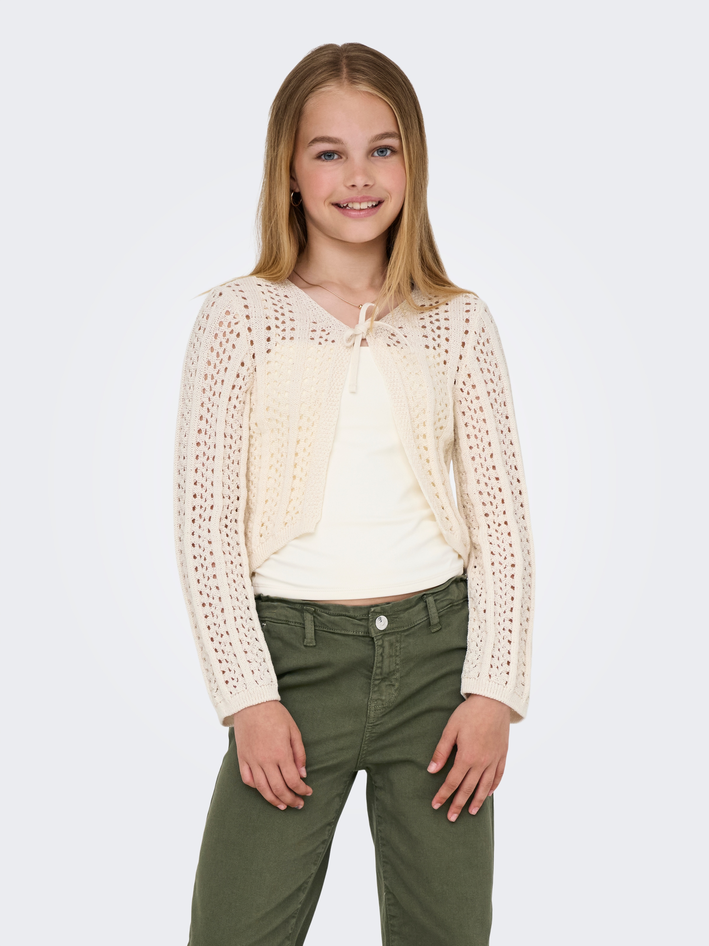 Image of KIDS ONLY Strickjacke "KOGMARINA LIFE 3/4 CROP V-NECK KNT NOOS"