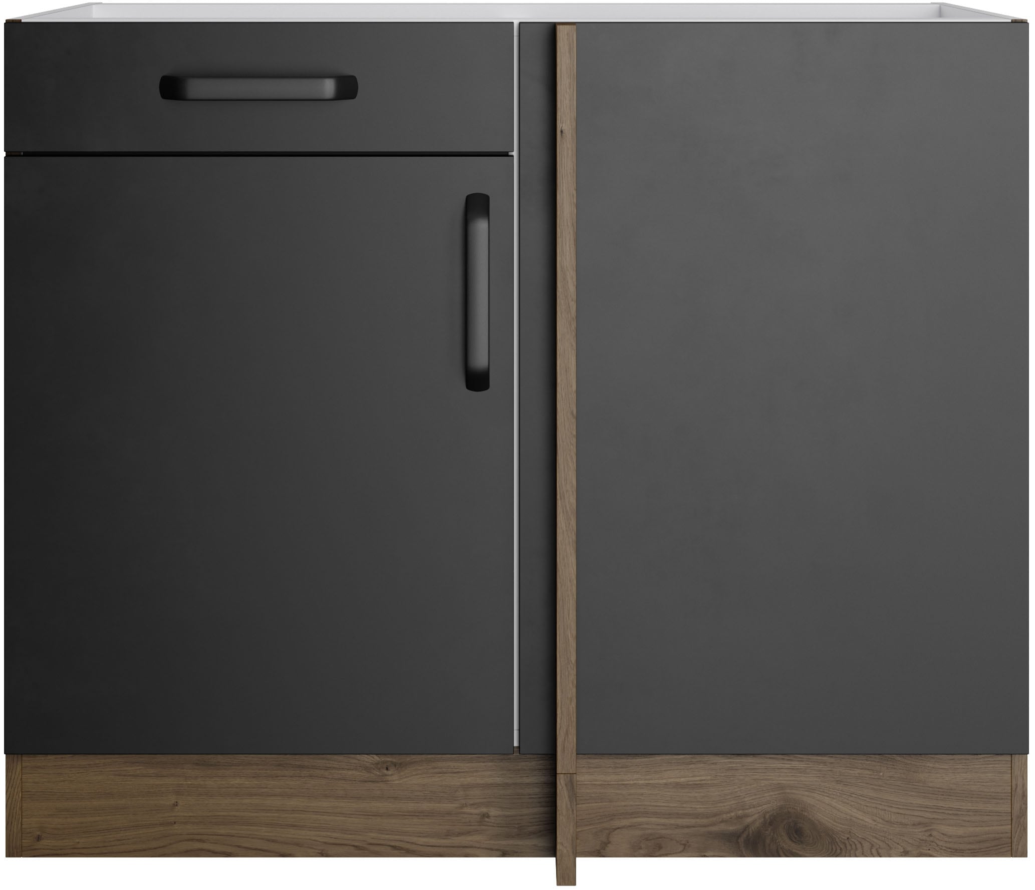 wiho Küchen Eckunterschrank »Elba« Breite: 110 cm, mit Schubkasten und zusätzlichem Einlegeboden