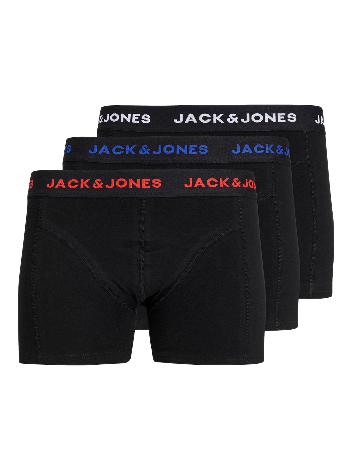 Jack & Jones Trunk »JACBLACK – Boxershorts mit Stretch, Jersey und mittlerer Taille« Packung, 3 Stk. unifarben, modisch, regular fit, Jersey