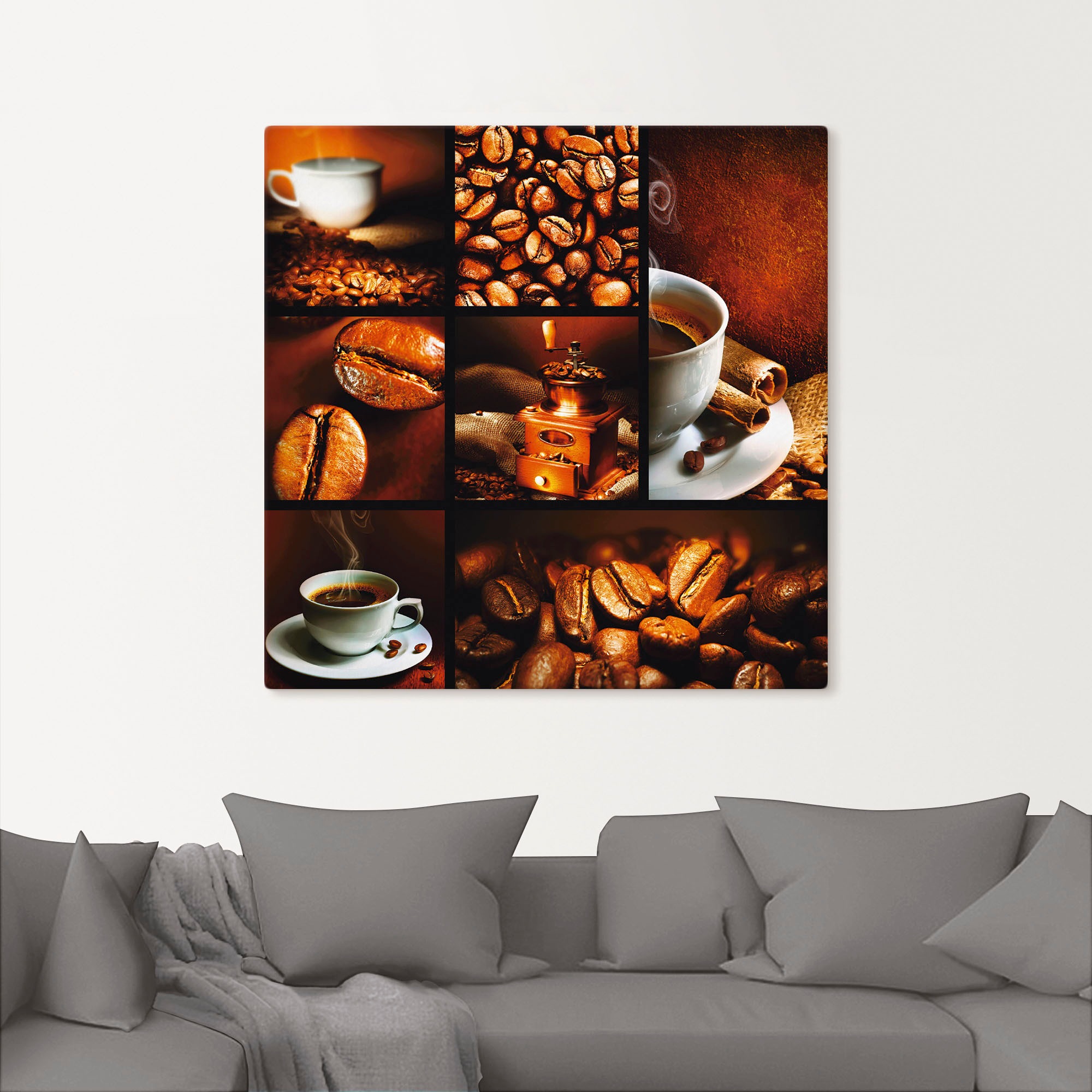 Artland Wandbild »Kaffee Collage«, Getränke, (1 St.), als Leinwandbild, Poster, Wandaufkleber in verschied. Grössen