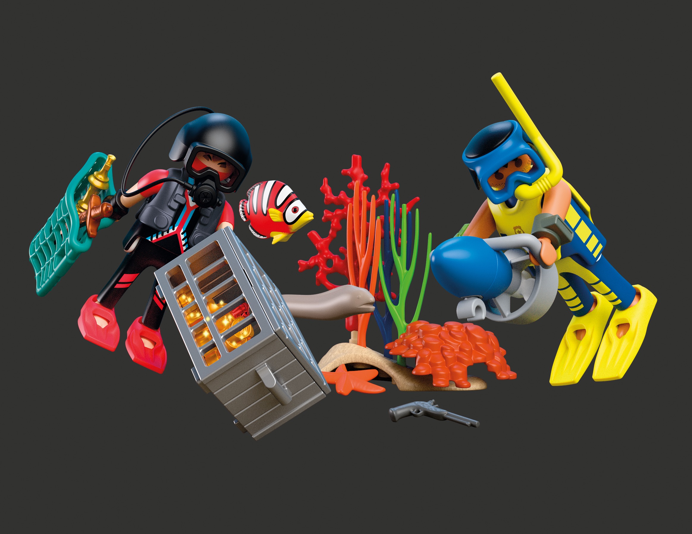Playmobil® Jeu de construction »Polizeitaucher mit Schatz (72078), City Action« Made in Europe