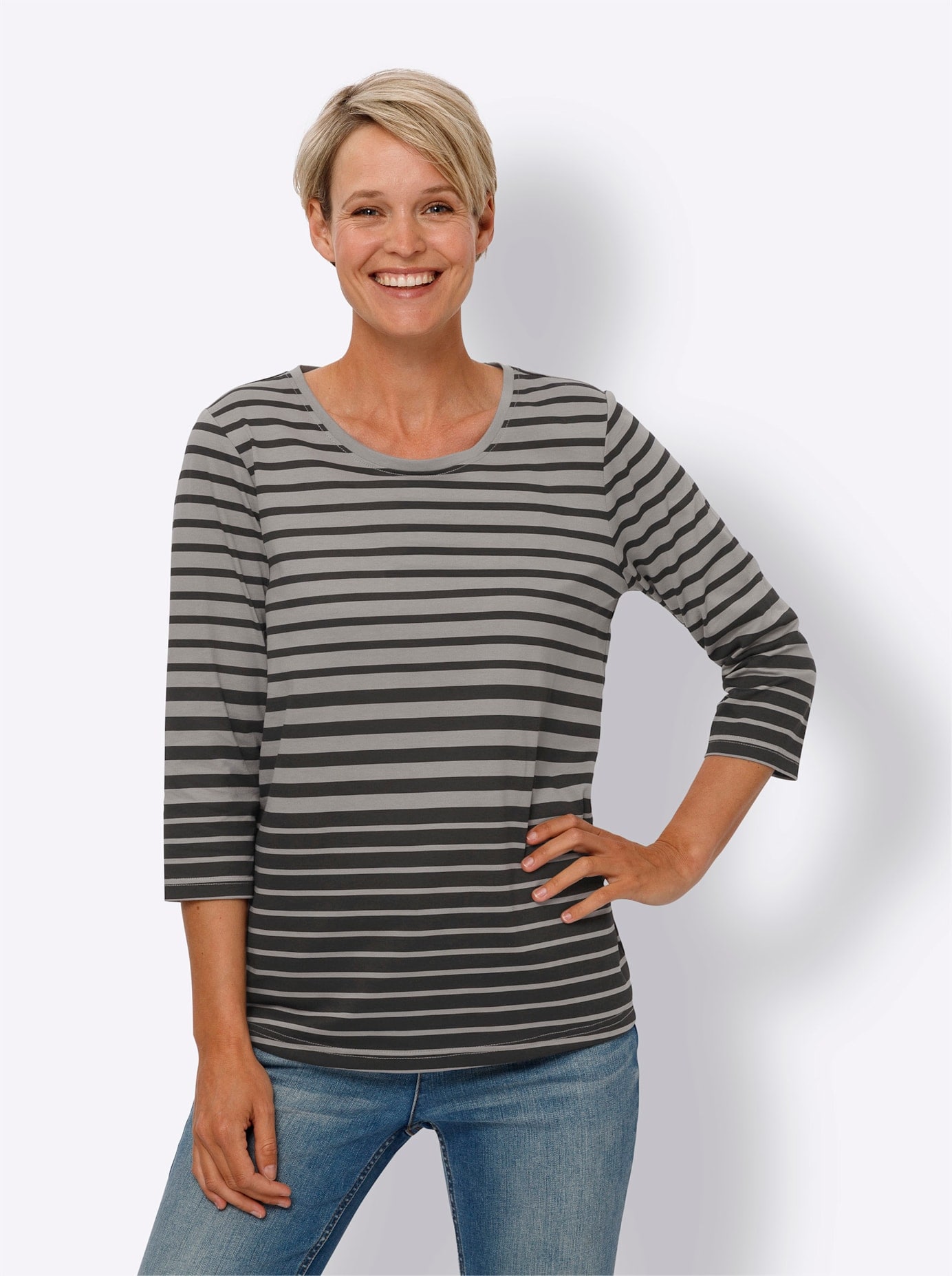 Image of Classic Basics 3/4-Arm-Shirt "Ringelshirt" 1 Stk.