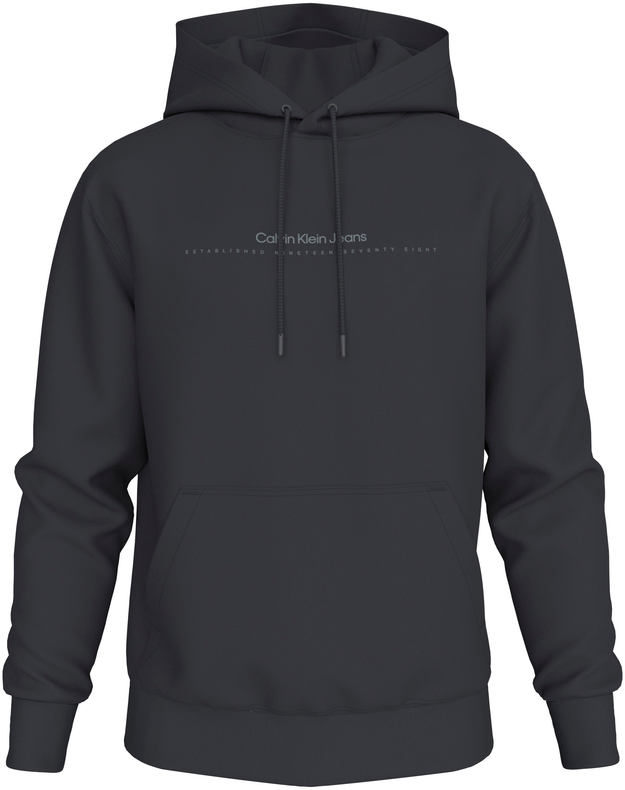 Calvin Klein Jeans Sweatshirt »MINIMAL LOGO HOODIE«, Kängurutasche, Logodruck