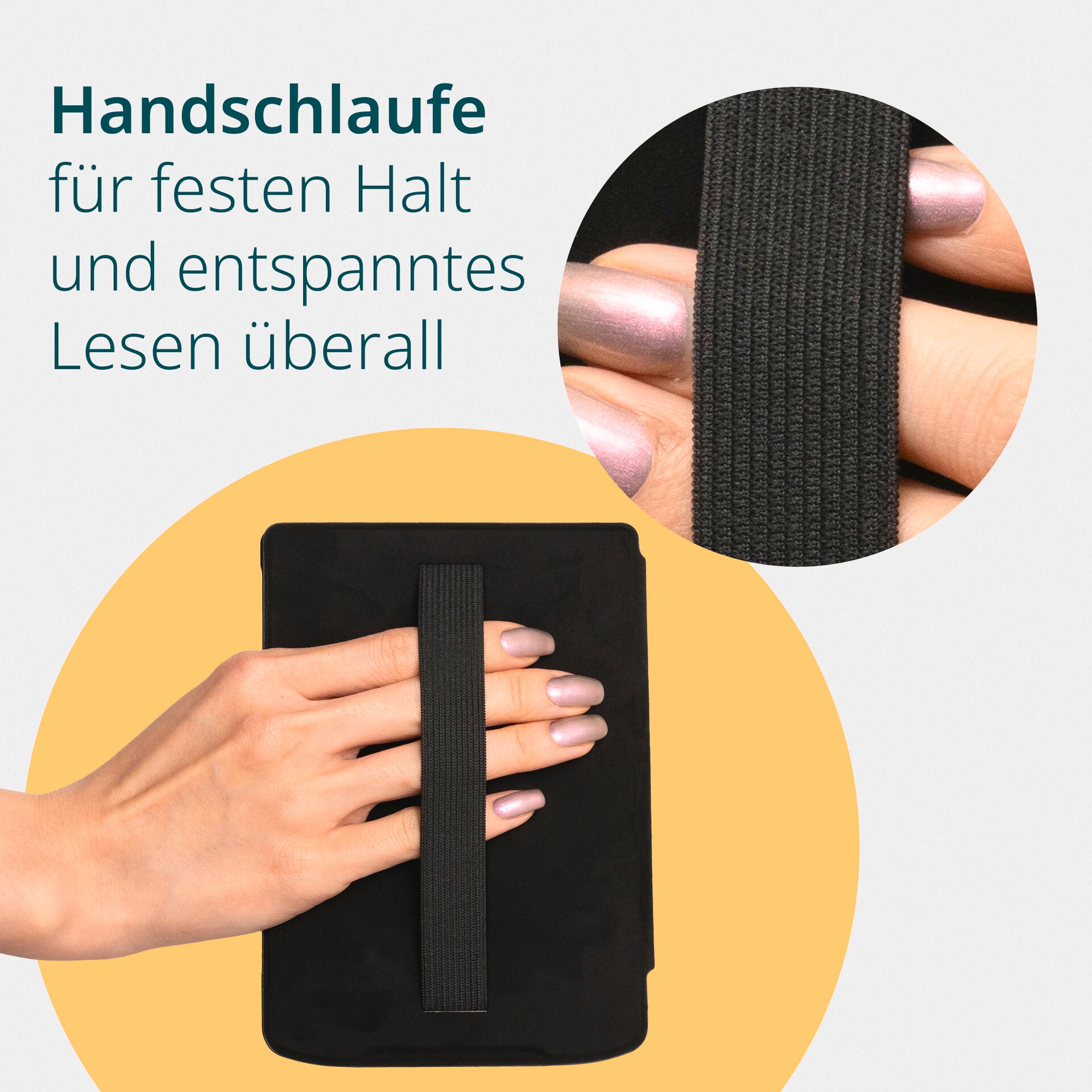 PocketBook E-Reader-Hülle »Shell Strap Cover für PocketBook Verse, Verse Pro und Verse Lite«, PocketBook Verse-PocketBook Verse Pro-PocketBook Verse Lite, Backcover, Schutzhülle, Handyschutzhülle, Case, Schutzcase, stossfest