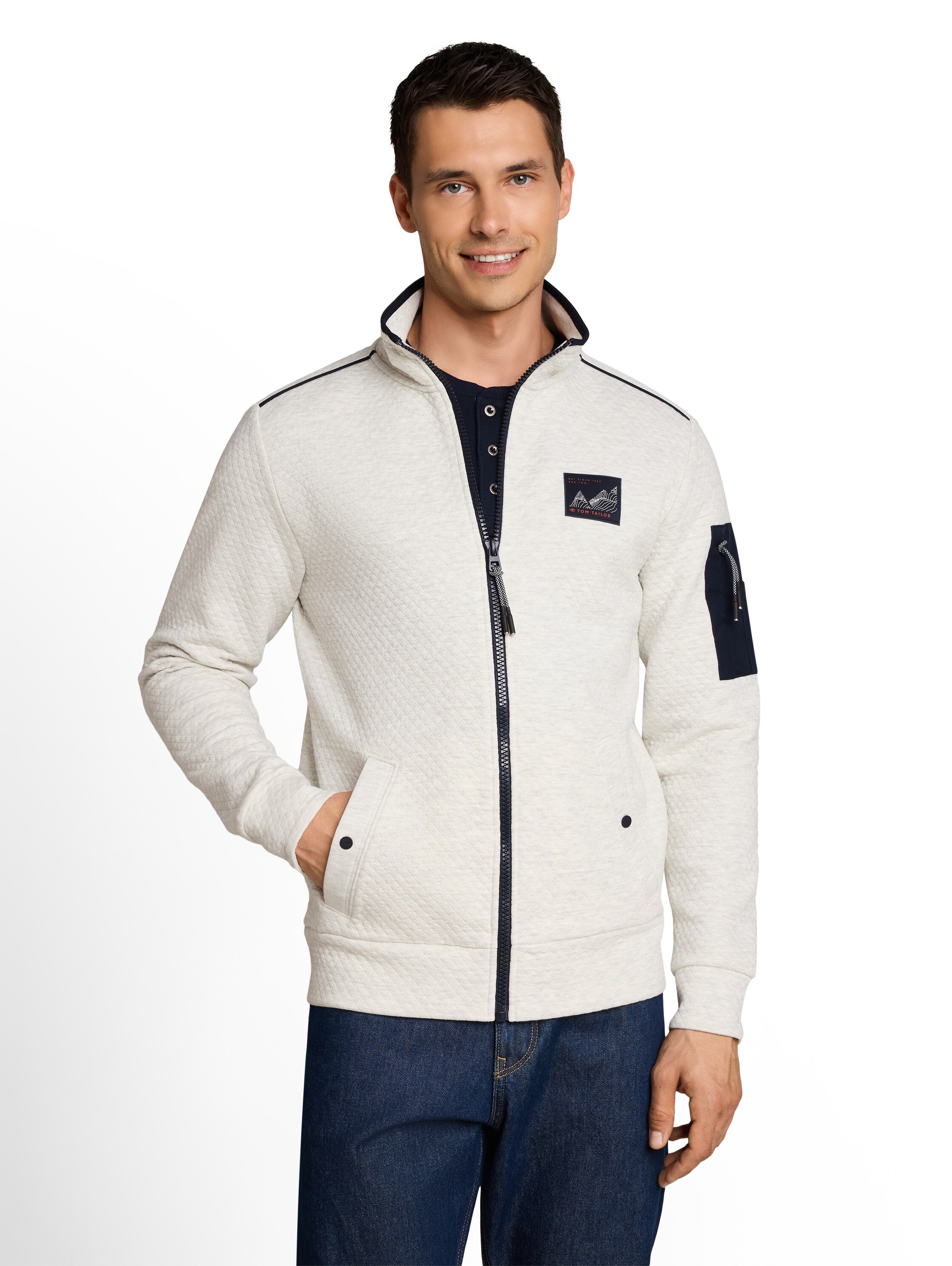 Image of TOM TAILOR Sweatjacke Praktischer Stehkragen mit Reissverschluss / Sportiver Look