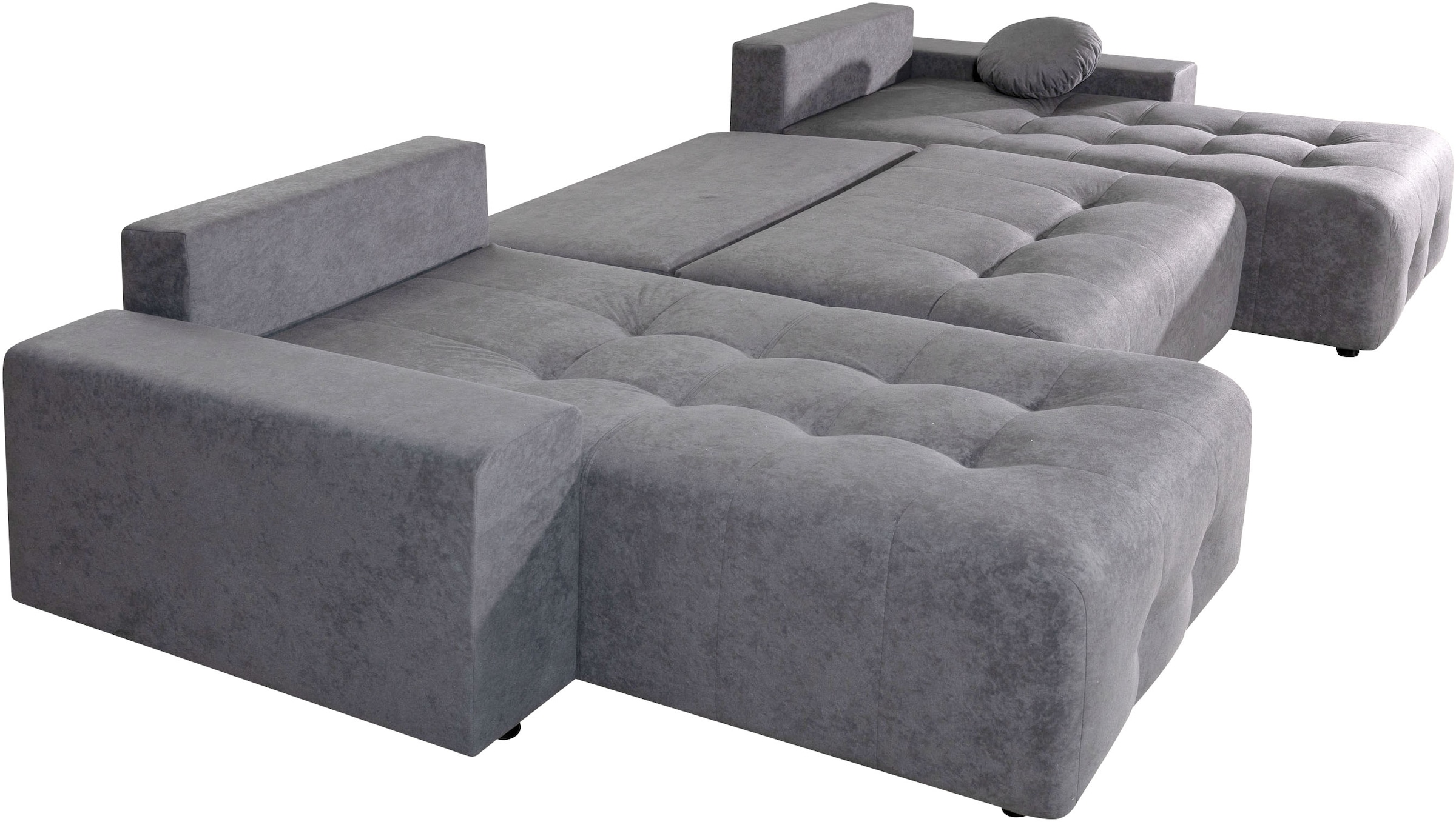 GOODproduct Paysage de salon »Jessy U-Form, B: 313 cm, in Cord & weiteren Bezügen« Fonction couchage, coffre de lit, rembourrage ressorts ensachés