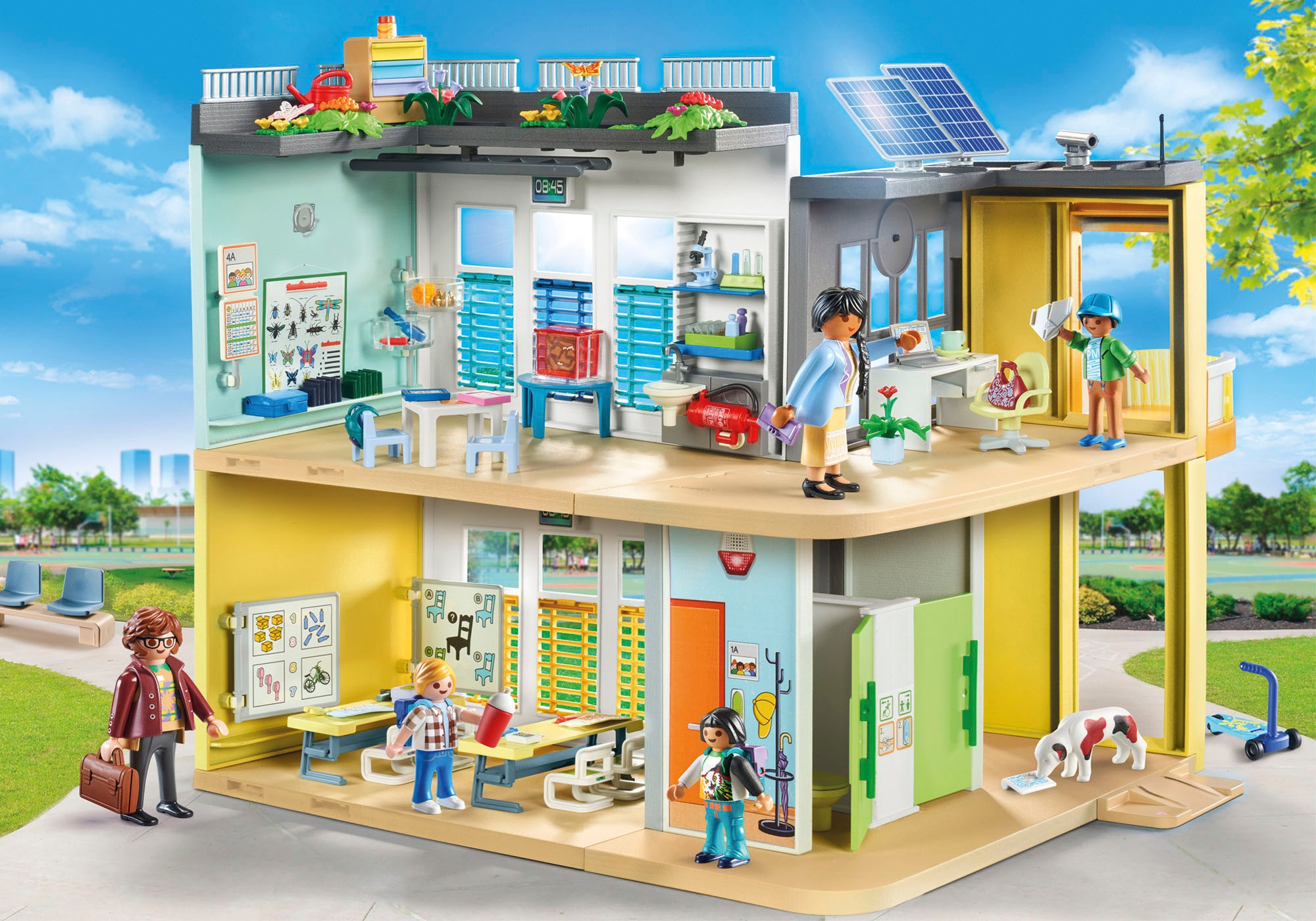 Playmobil® Konstruktions-Spielset »Grosse Schule (71327), My City Life«, (282 St.), Made in Germany