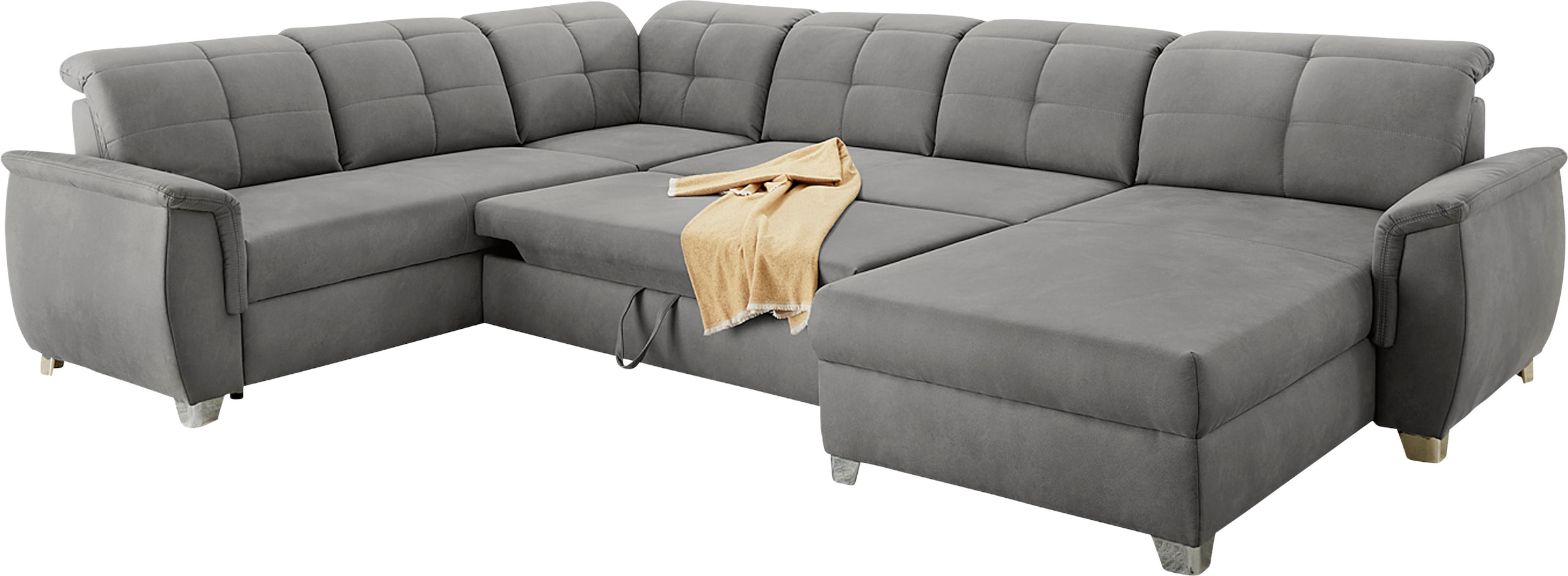 Jockenhöfer Gruppe Wohnlandschaft »Livorno U-Form«, mit 7 individuell verstellbaren Kopfteilen, Bett- und Relaxfunktion