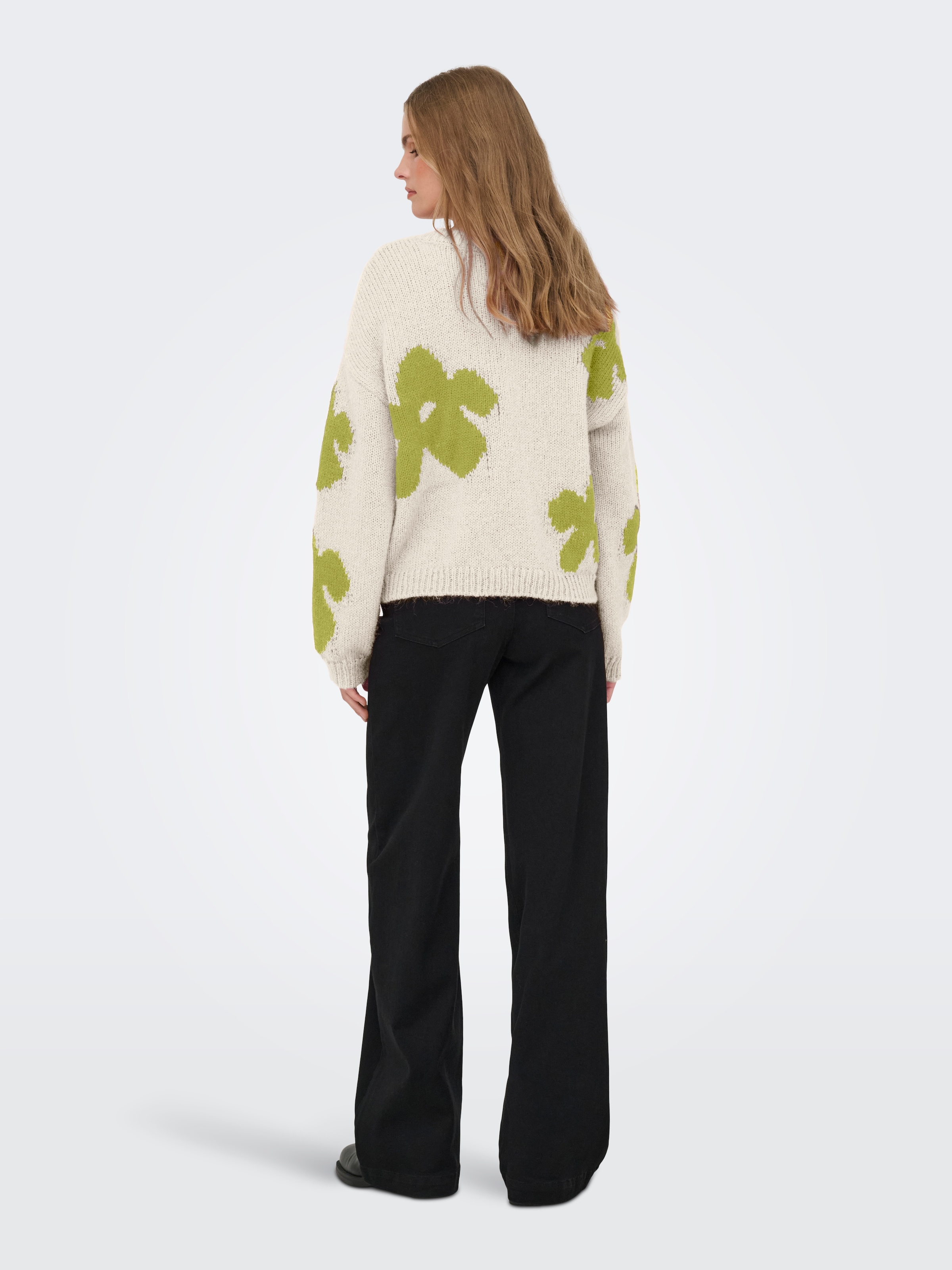 ONLY Strickpullover »ONLBOOTLE LIFE LS FLOWER O-NECK KNT«