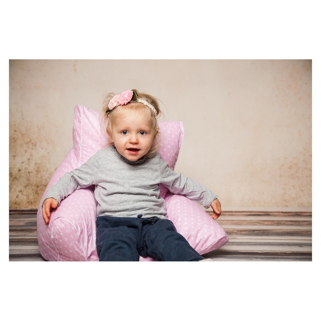 Knorrtoys® Sitzsack »Kindersitzsack - Pink mit weissen Punkten«