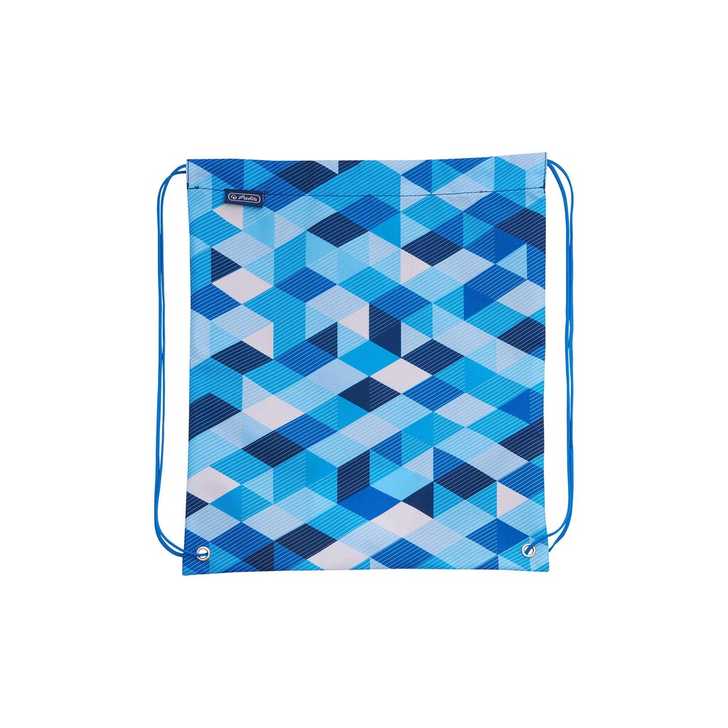 Herlitz Schulrucksack »Motion Plus Blue Cubes 4-teilig«