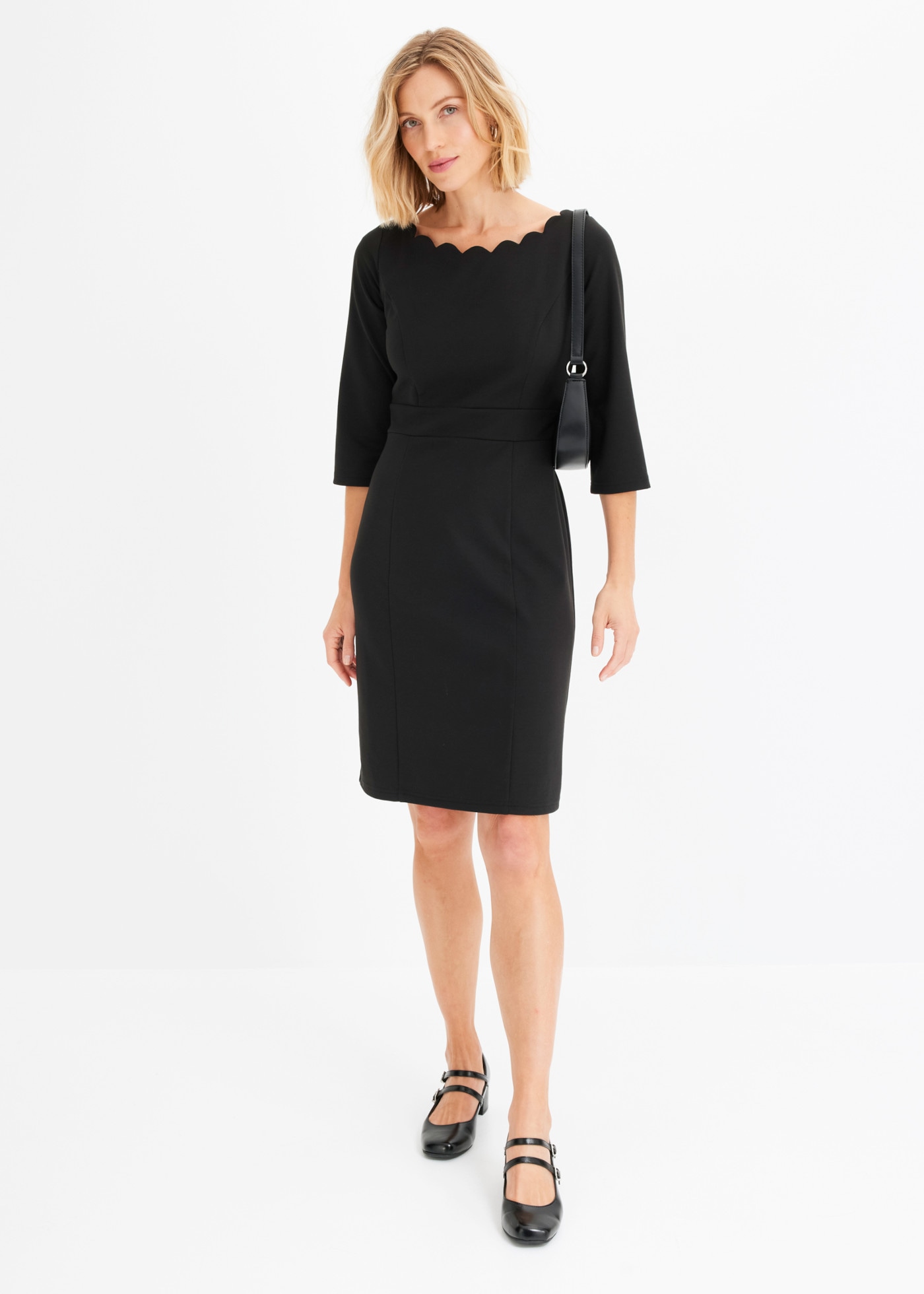 bonprix Etuikleid taillierte Passform, aus Polyester, Viskose und Elasthan