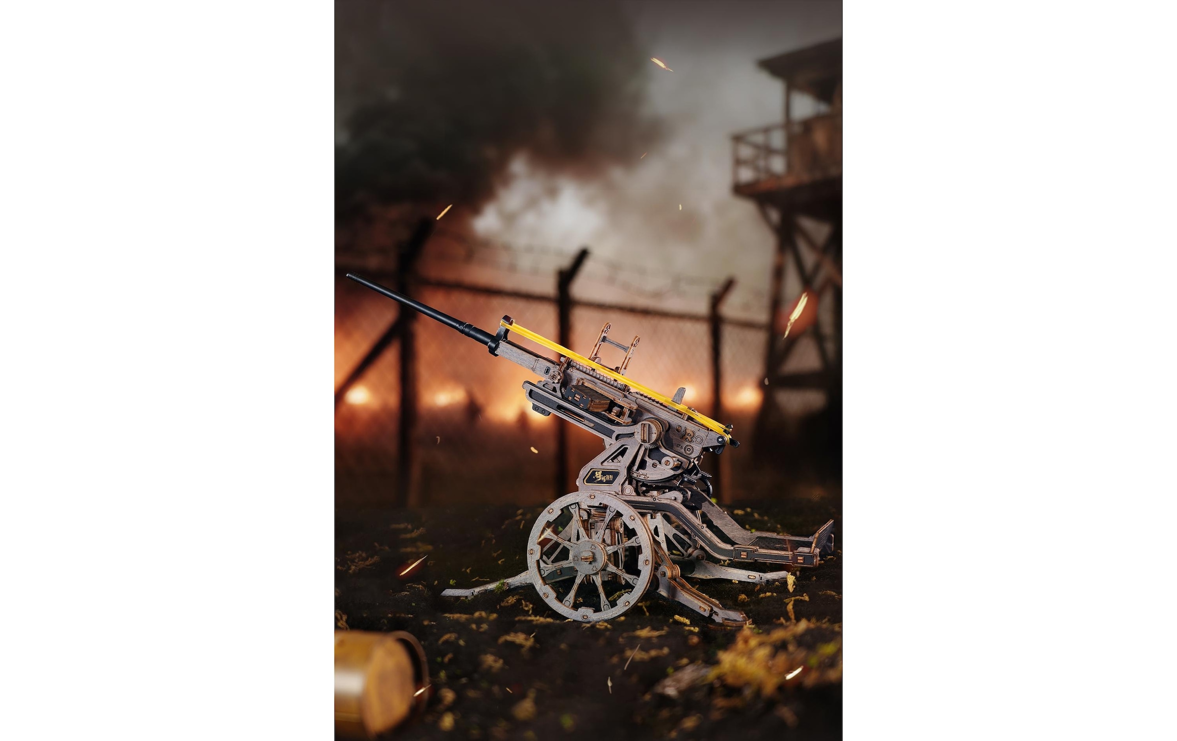   Modellbausatz »Rolife Antiaircraft Gun Mechanischer Holzbausatz« 133 Stk. tlg.