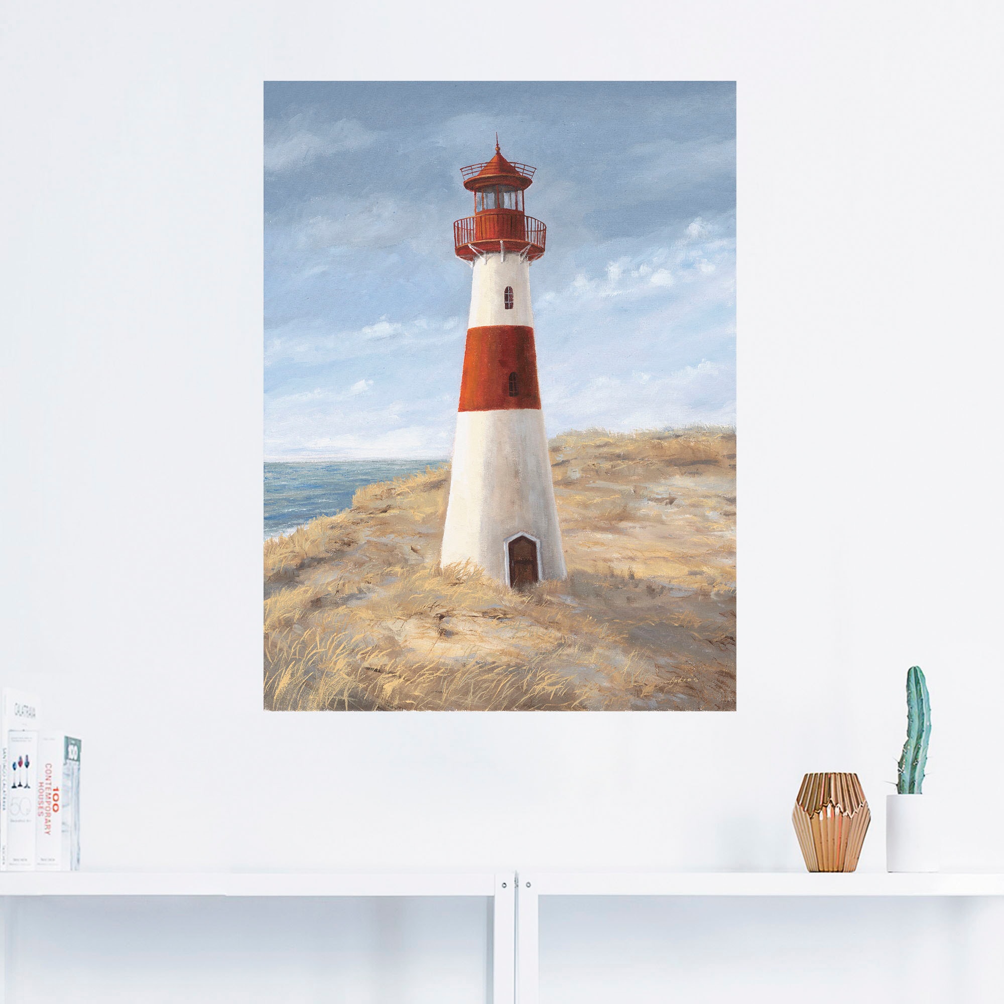 Artland Wandbild »Leuchtturm I«, Gebäude, (1 St.), als Alubild, Outdoorbild, Leinwandbild, Wandaufkleber, versch. Grössen