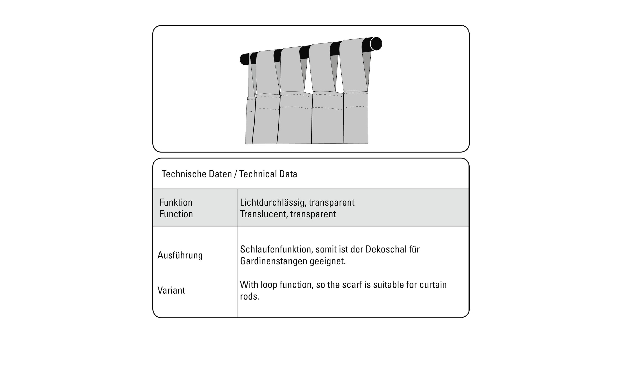 GARDINIA Rideau »Voile-Flock, Weiss« Boucles 1 cuis tlg.