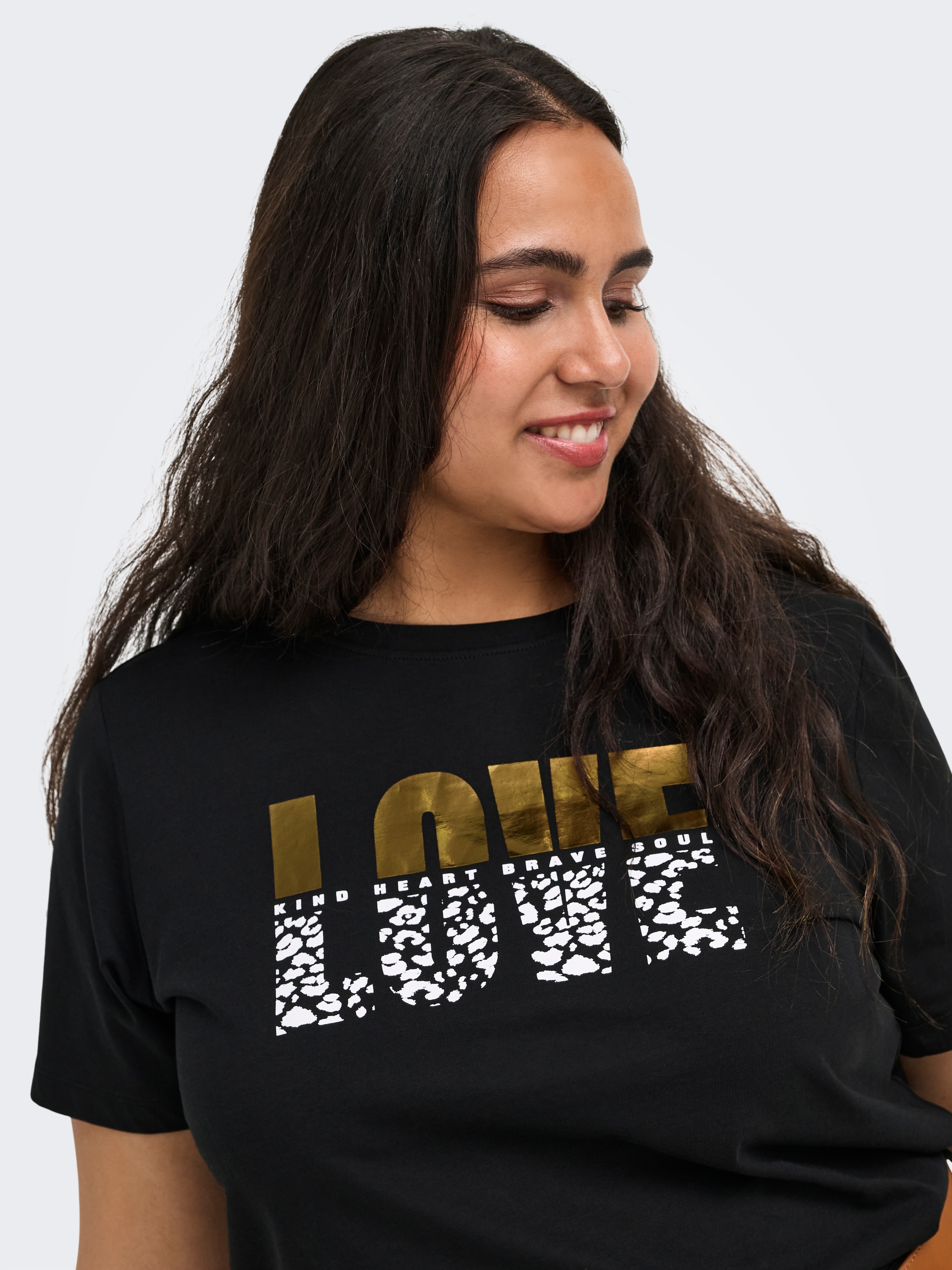 ONLY CARMAKOMA Kurzarmshirt »CARKITA S/S REG TEE JRS NOOS« Baumwolle, regular fit
