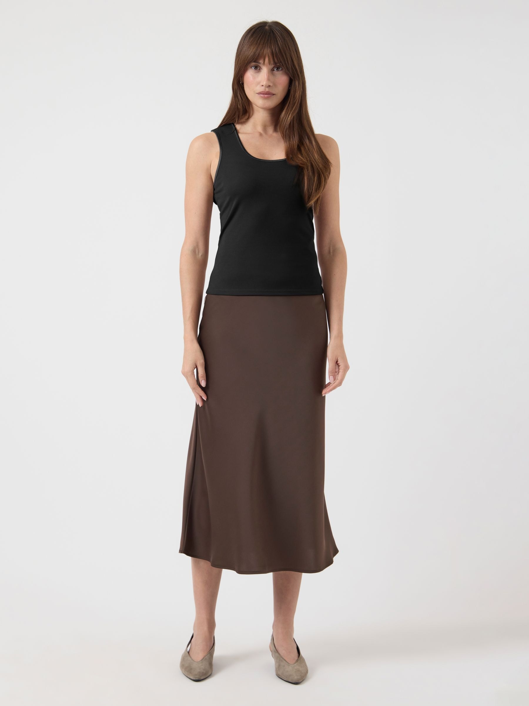 Y.A.S Tanktop »YASPALOMA TANK TOP NOOS« mit Satinpaspel