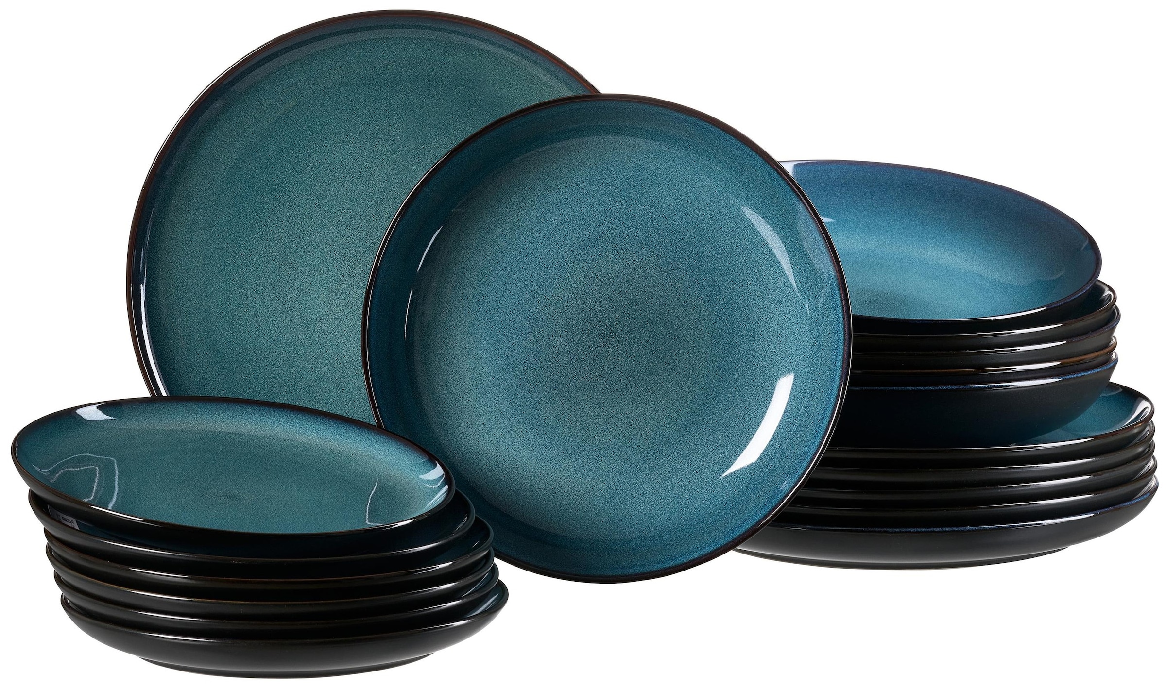 Image of Ritzenhoff & Breker Tafelservice "Bali" Teller Set, Porzellan, skandinavisch-schlichter Touch, Ø 21,5 cm