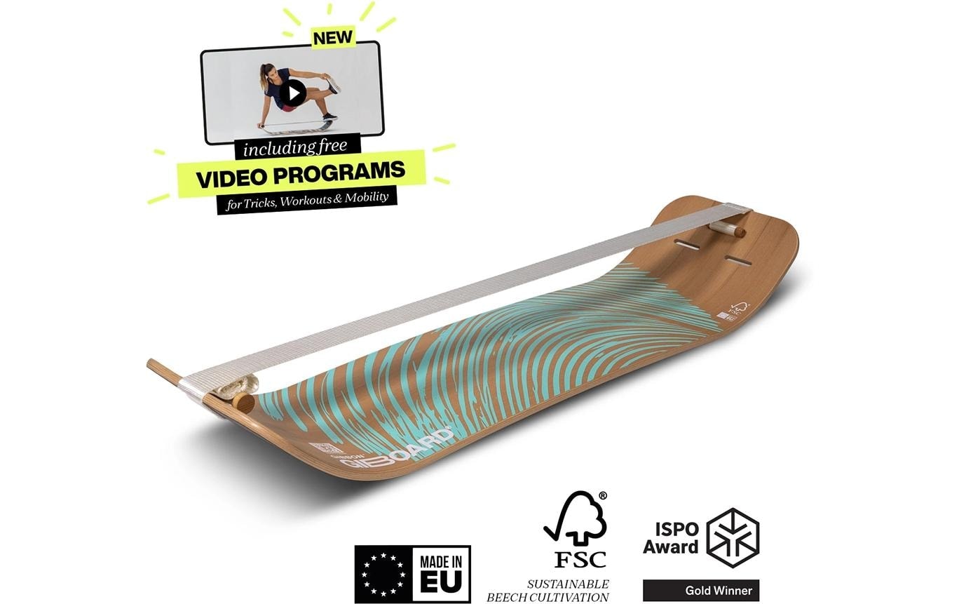 Gibbon Balanceboard »Slackboard Set Zen Blue Set 106 cm Buche«
