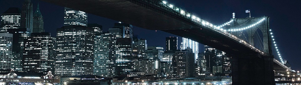 Image of Papermoon Fototapete »Brooklyn Bridge Panorama«, matt, Vlies, 2 Bahnen, 350 x 100 cm bei Ackermann Versand Schweiz
