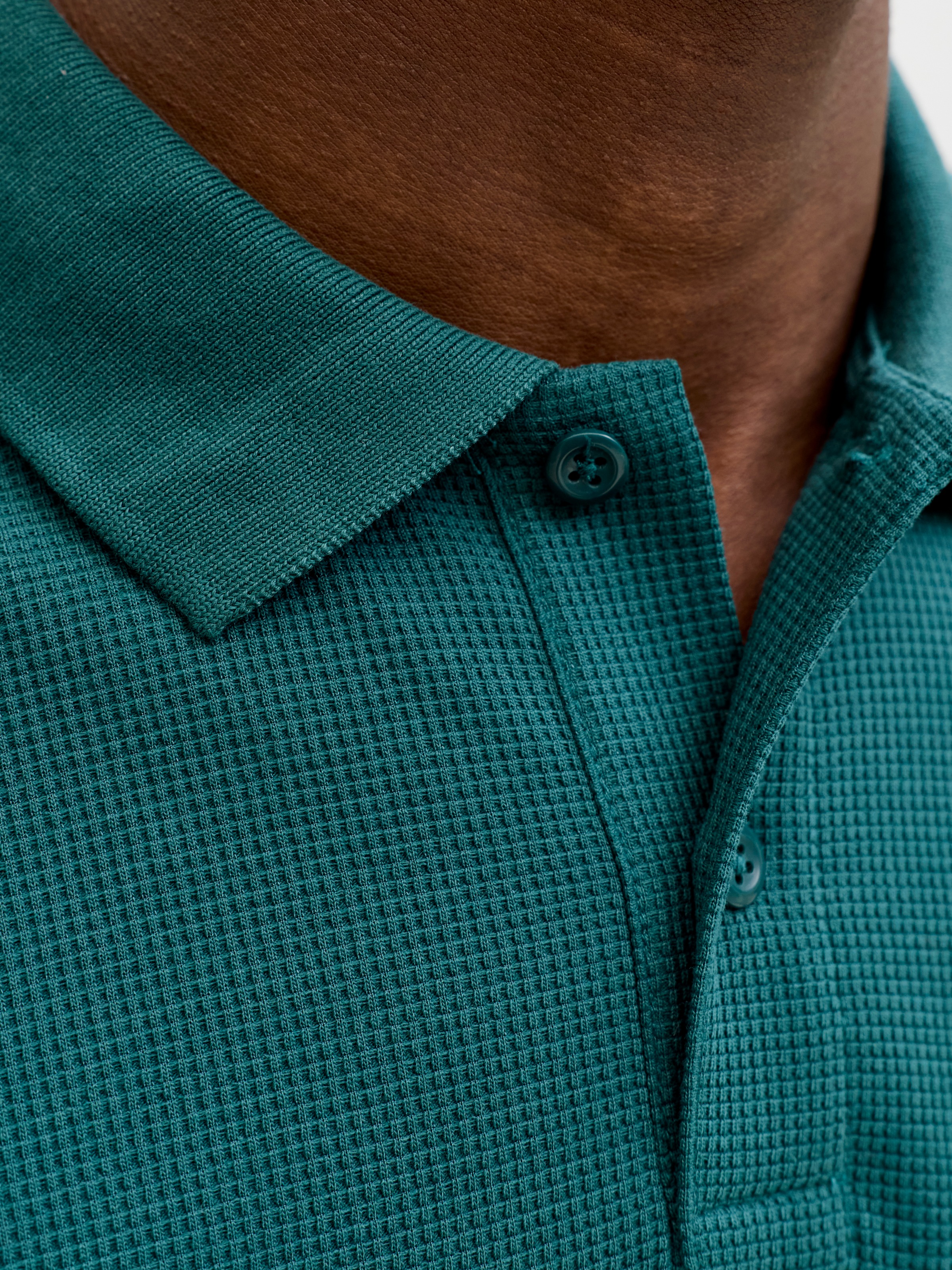 Jack & Jones Polo »JJEAUSTIN POLO SS NOOS« mélange de matériaux, coupe régulière