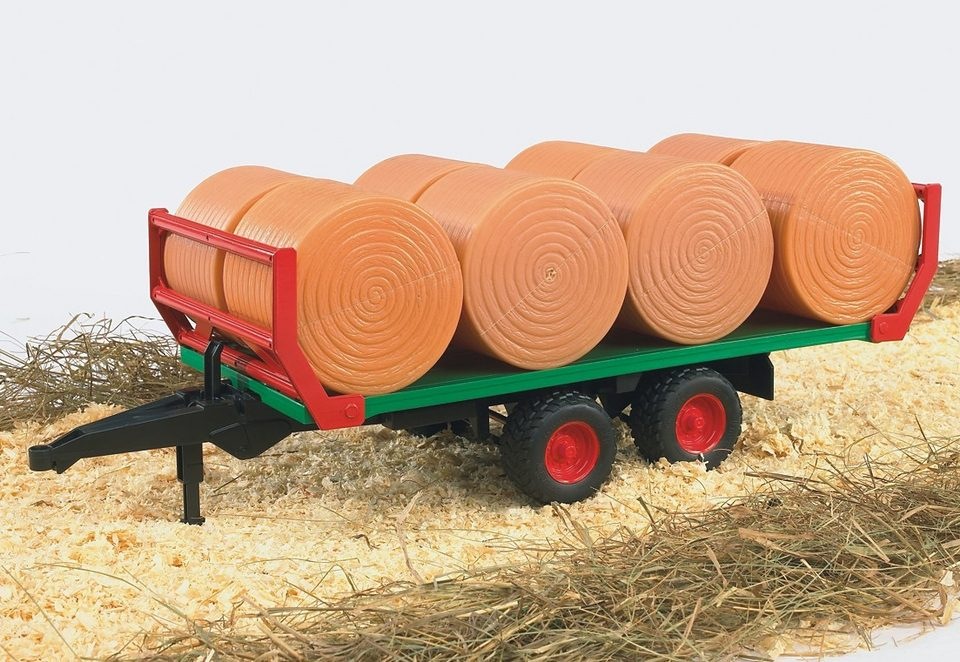 Image of Bruder® Spielfahrzeug-Anhänger »Ballentransportanhänger mit 8 Rundballen«, 02220, Made in Germany bei Ackermann Versand Schweiz