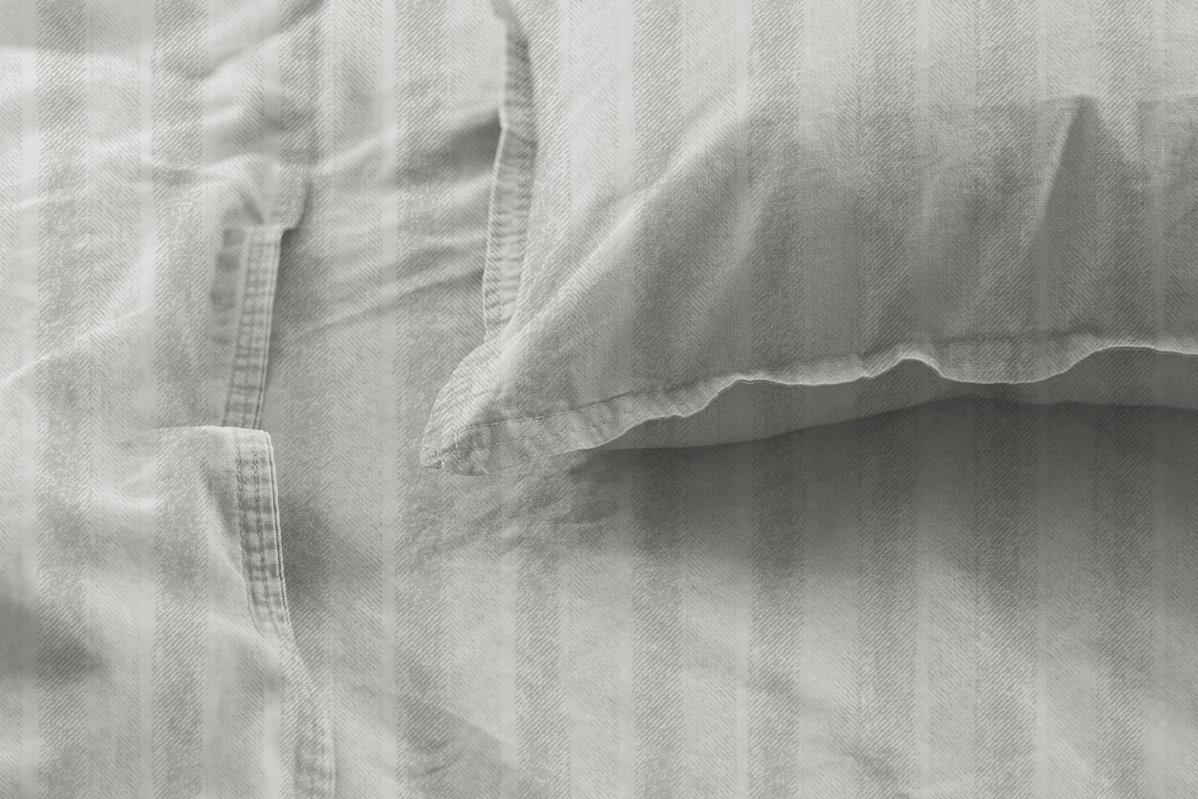 Primera Linge de lit »Stone-Washed Style« 2 cuis linge de lit à rayures en 100 % coton, à partir de taille 135x200 cm