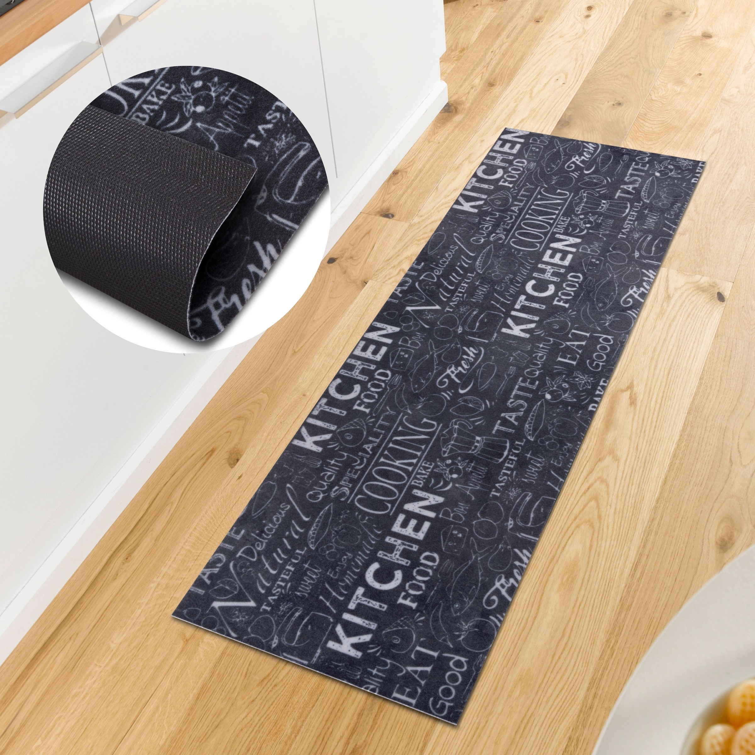 Image of HANSE Home Küchenläufer "Wild Kitchen Board" rechteckig 3 mm Höhe Läufer, Rutschfest, Küchenteppich, Küche, Teppich, Pflegeleicht, Flur