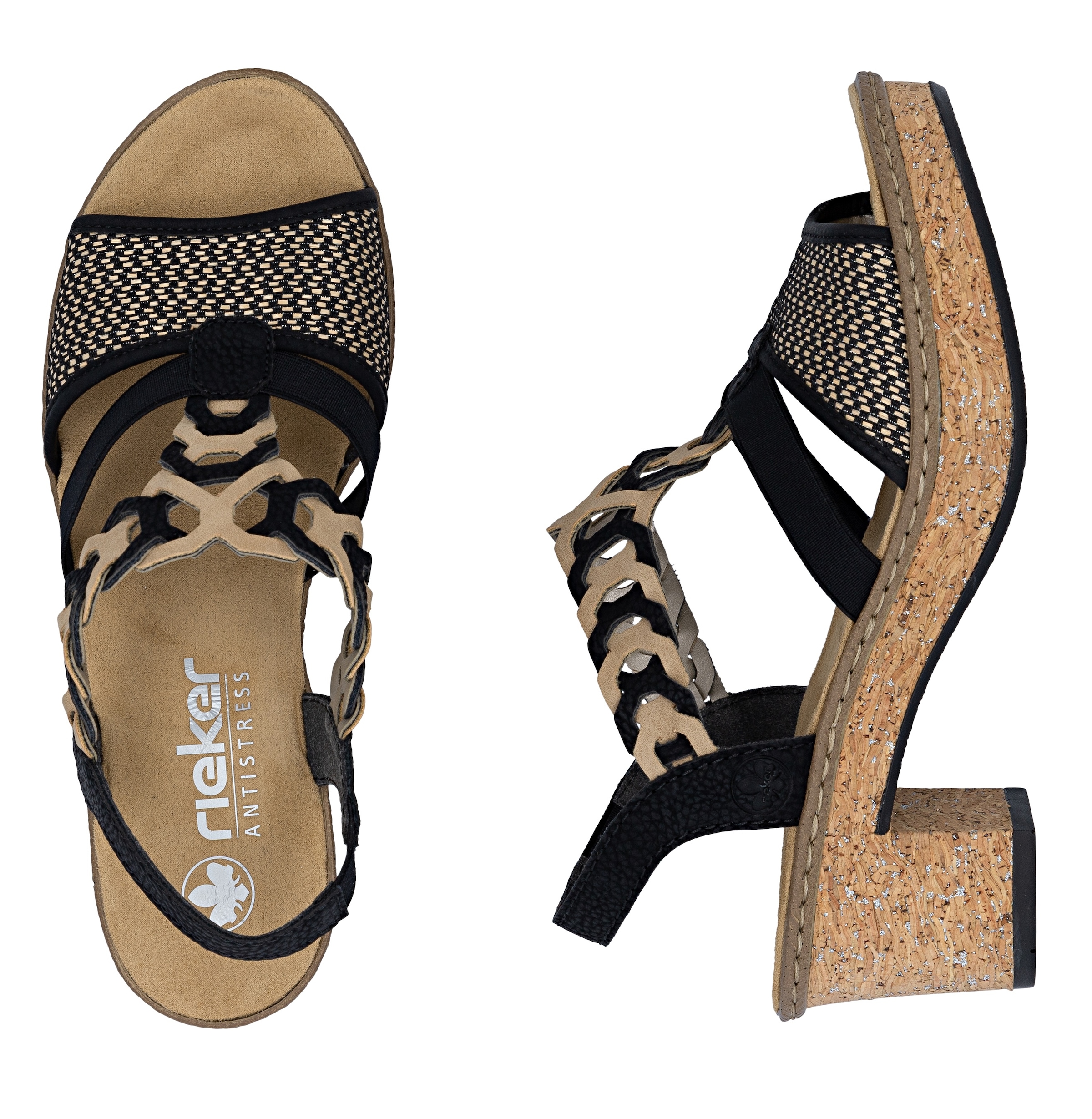 Rieker Sandales  , Sommerschuh, Sandale, Plateauabsatz, in elegantem Look