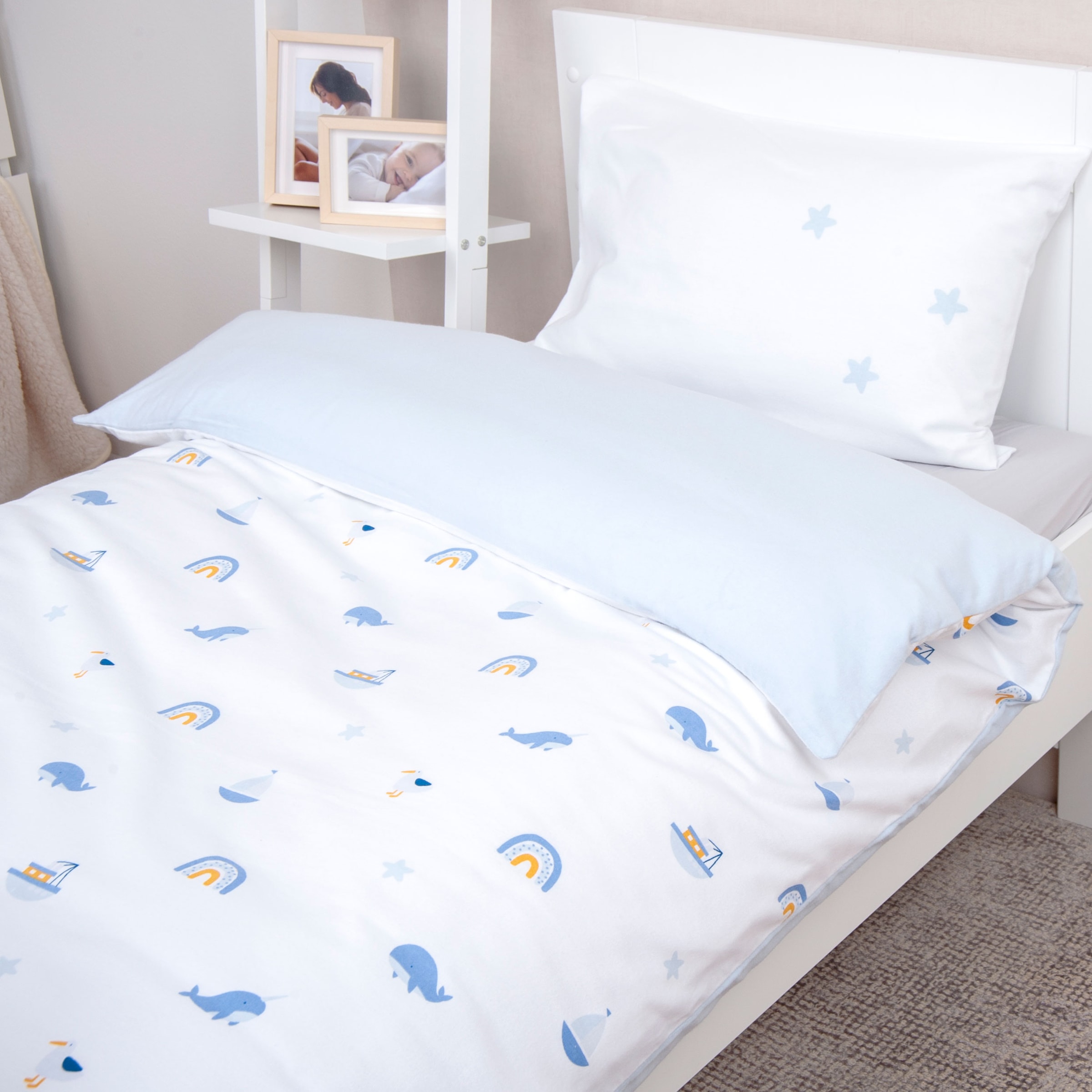 Baby Best Babybettwäsche »Baby Best Little Ocean« 2 Stk. Flanellbettwäsche